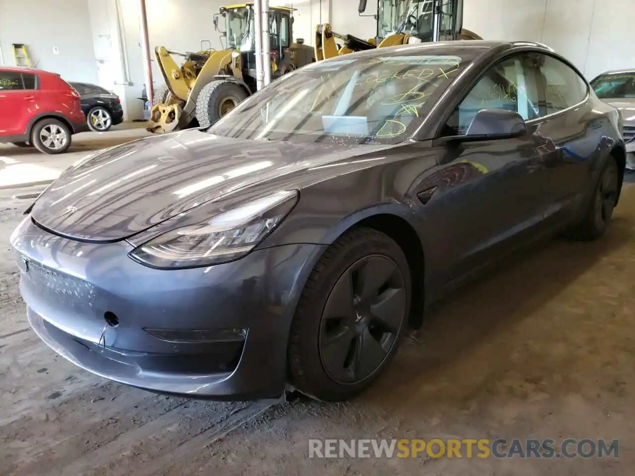 2 Photograph of a damaged car 5YJ3E1EA6MF854021 TESLA MODEL 3 2021