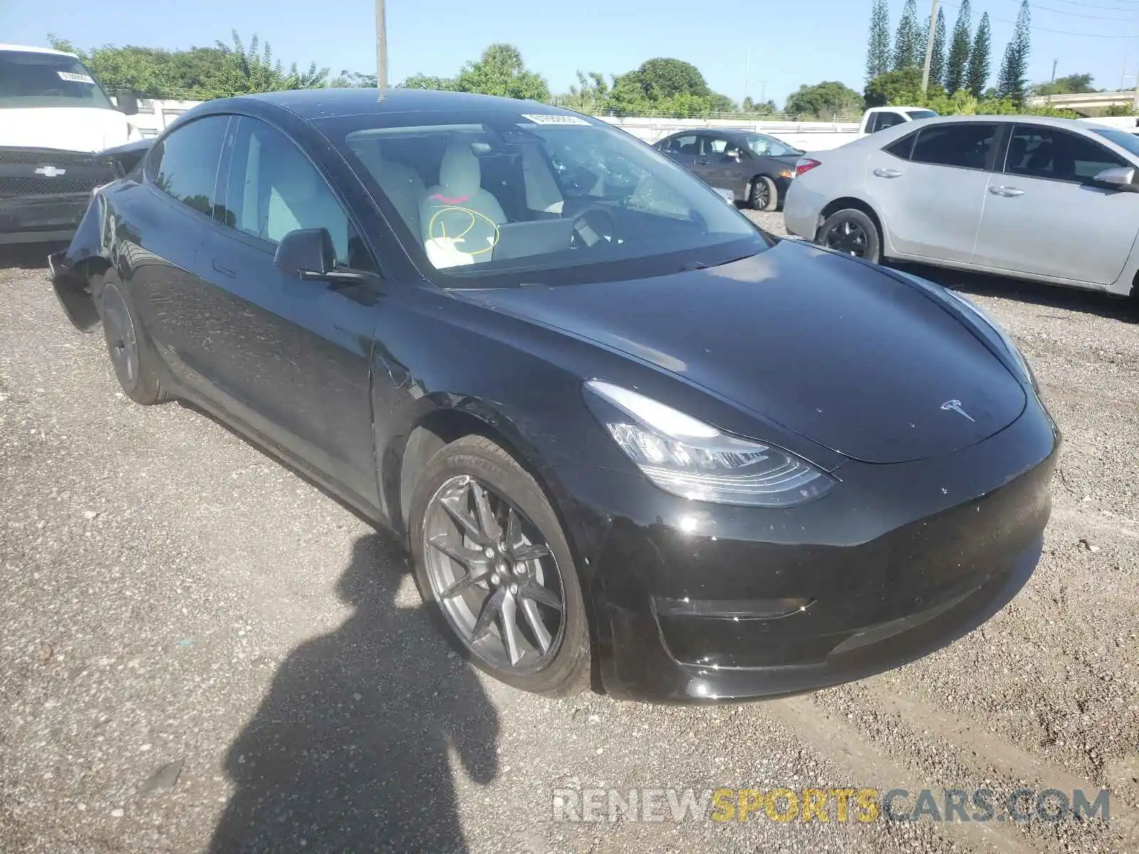 1 Photograph of a damaged car 5YJ3E1EA6MF856819 TESLA MODEL 3 2021