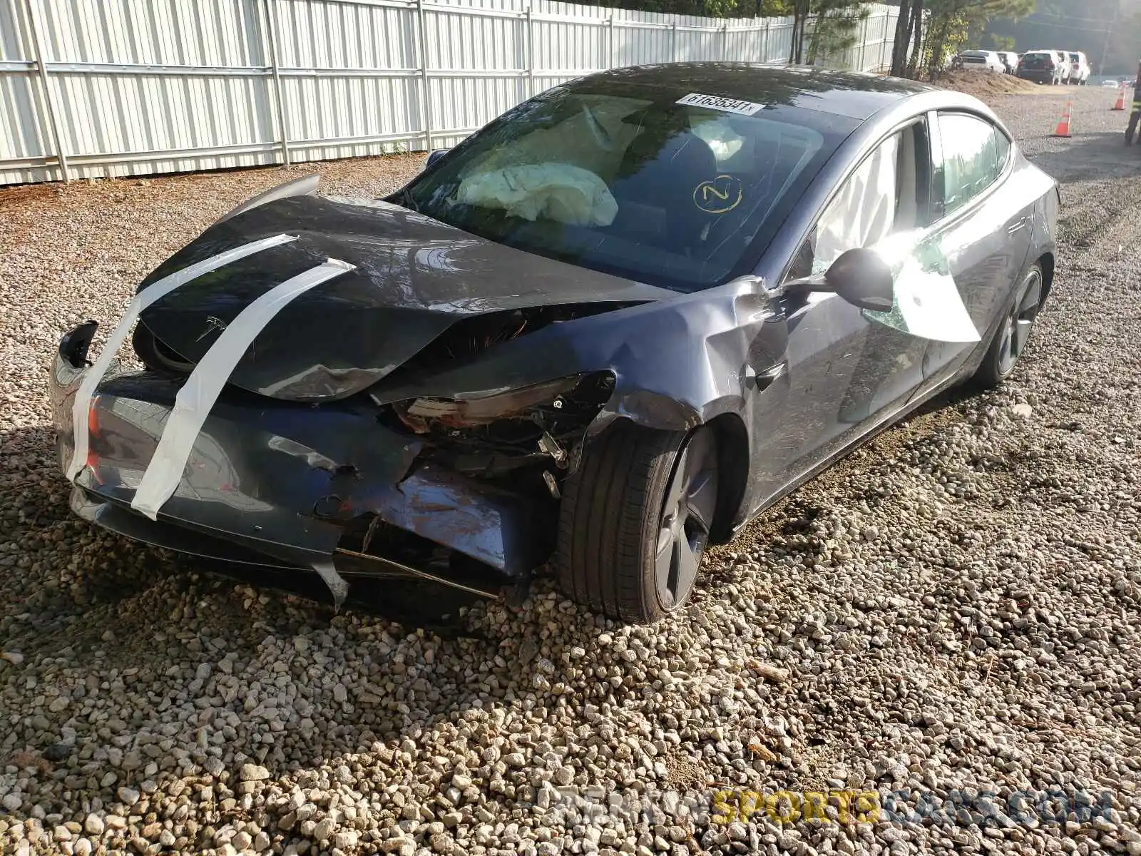 2 Photograph of a damaged car 5YJ3E1EA6MF866881 TESLA MODEL 3 2021