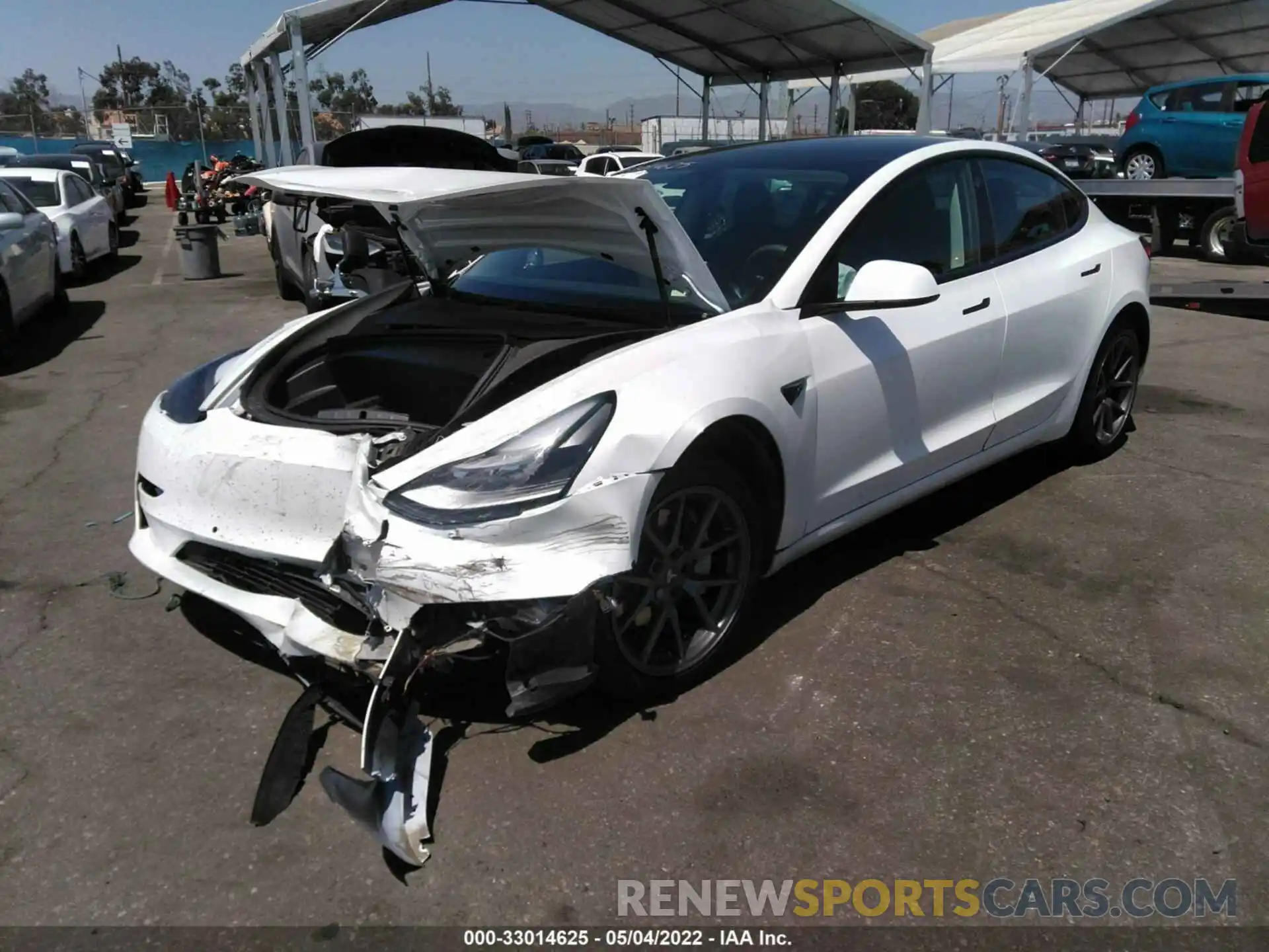 2 Photograph of a damaged car 5YJ3E1EA6MF867769 TESLA MODEL 3 2021