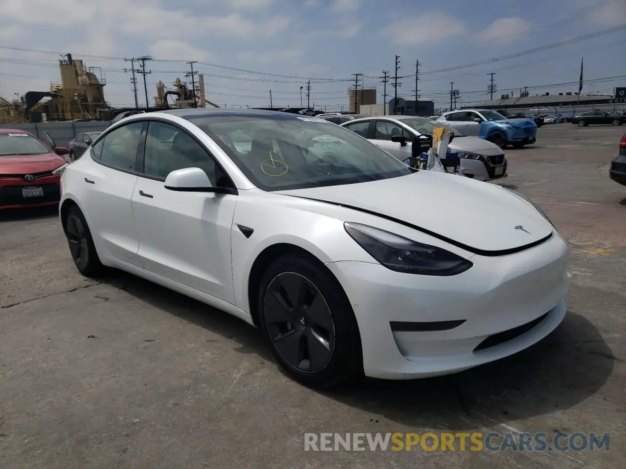 1 Photograph of a damaged car 5YJ3E1EA6MF868419 TESLA MODEL 3 2021