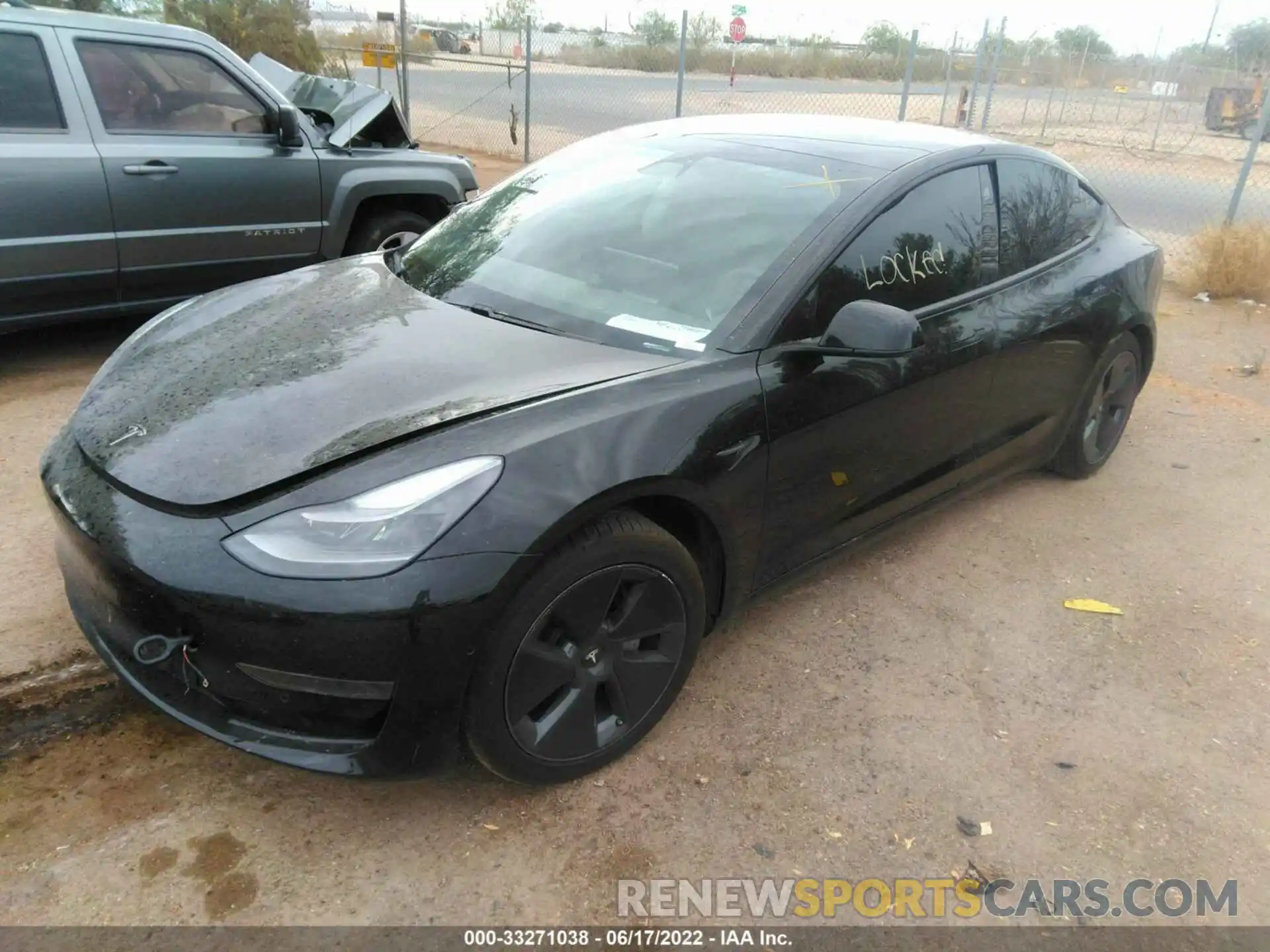 2 Photograph of a damaged car 5YJ3E1EA6MF870638 TESLA MODEL 3 2021