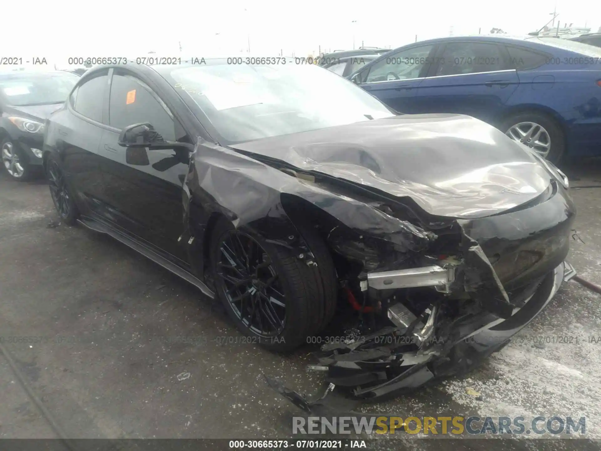 1 Photograph of a damaged car 5YJ3E1EA6MF875502 TESLA MODEL 3 2021