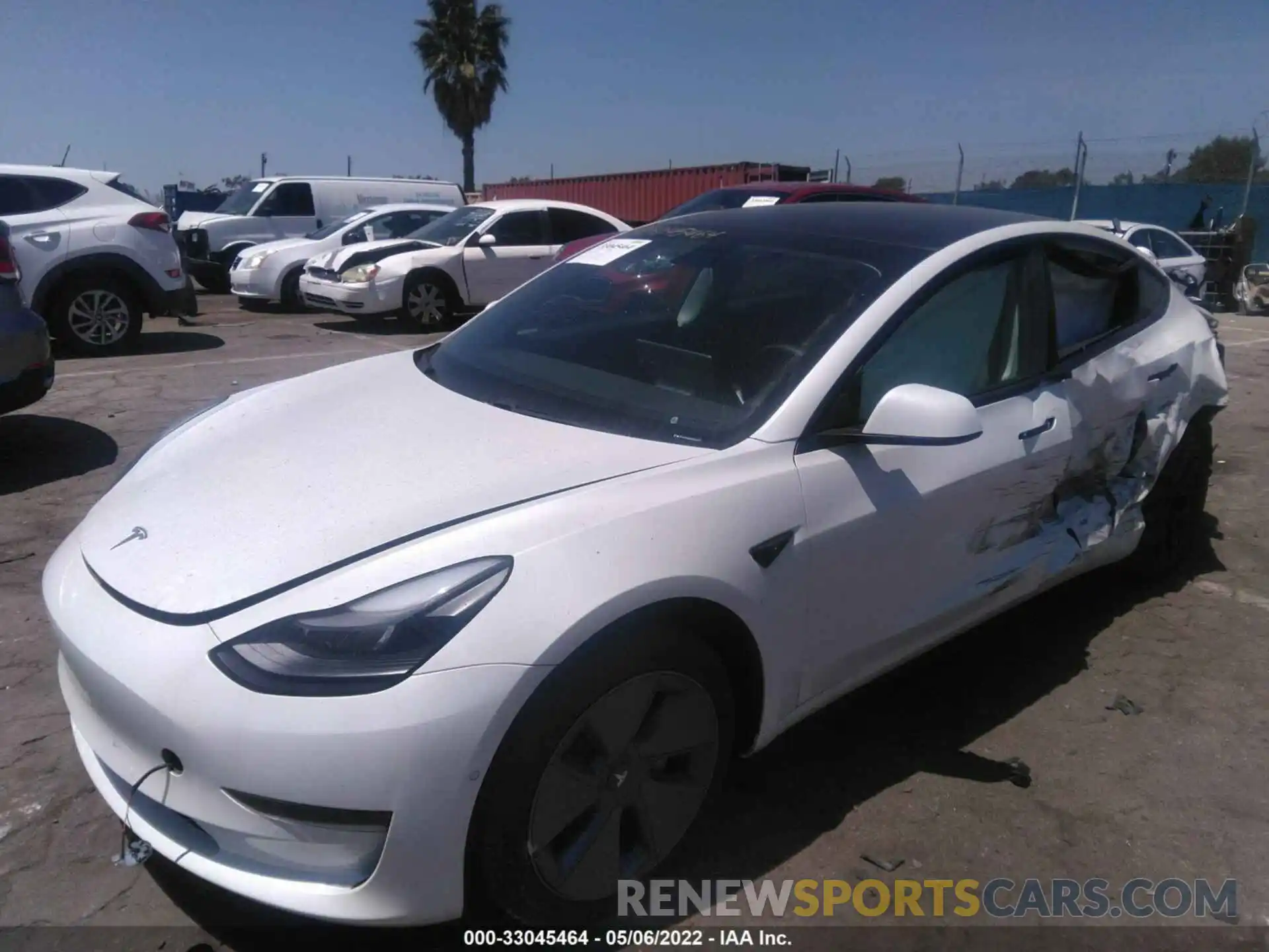 2 Photograph of a damaged car 5YJ3E1EA6MF876987 TESLA MODEL 3 2021