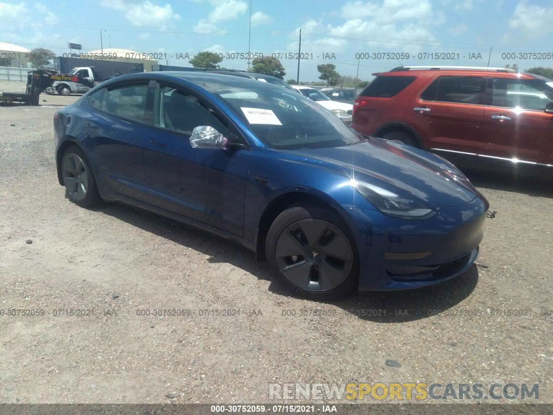 1 Photograph of a damaged car 5YJ3E1EA6MF921314 TESLA MODEL 3 2021