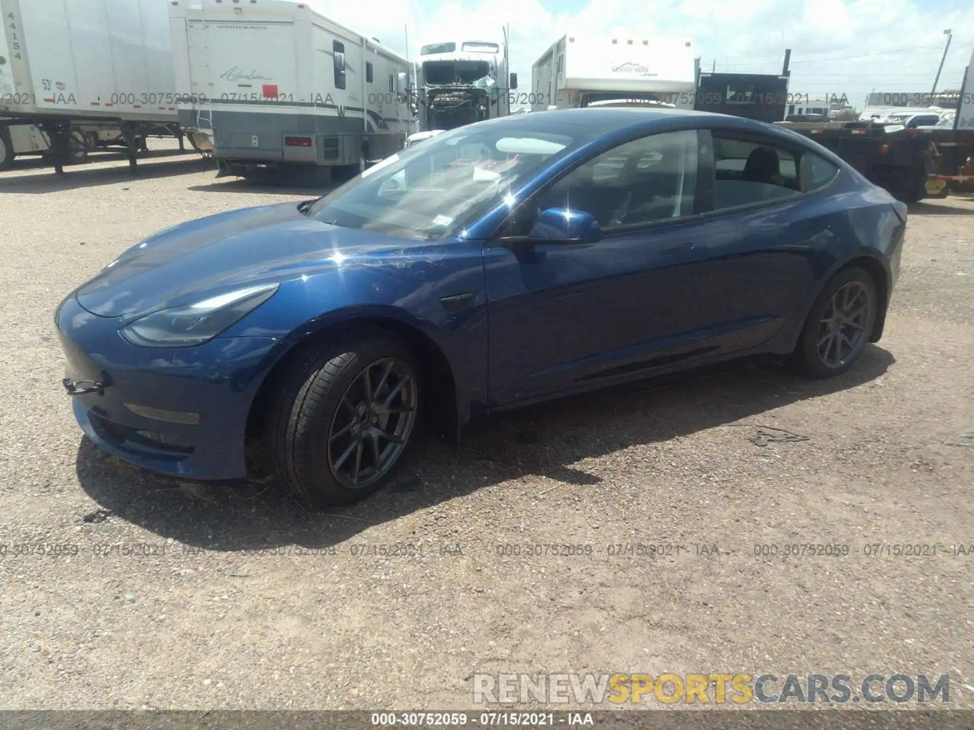 2 Photograph of a damaged car 5YJ3E1EA6MF921314 TESLA MODEL 3 2021