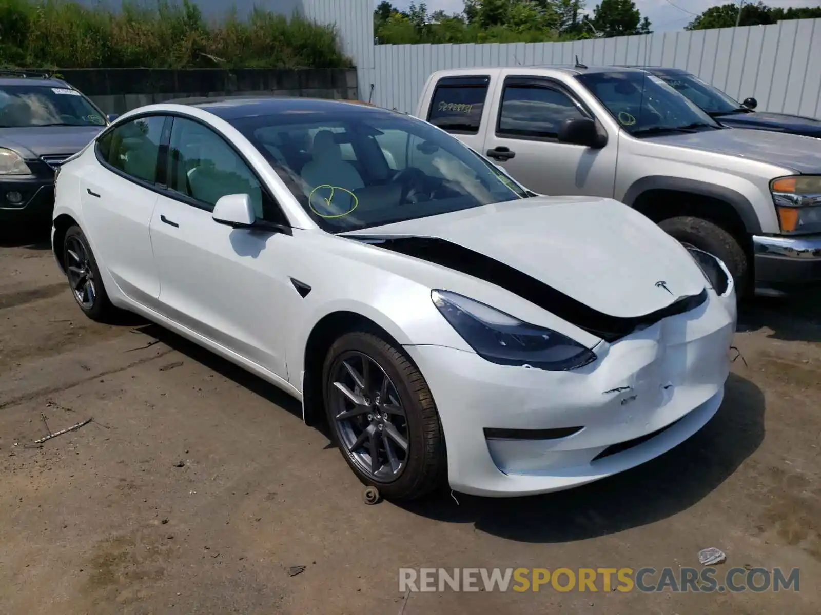 1 Photograph of a damaged car 5YJ3E1EA6MF921720 TESLA MODEL 3 2021