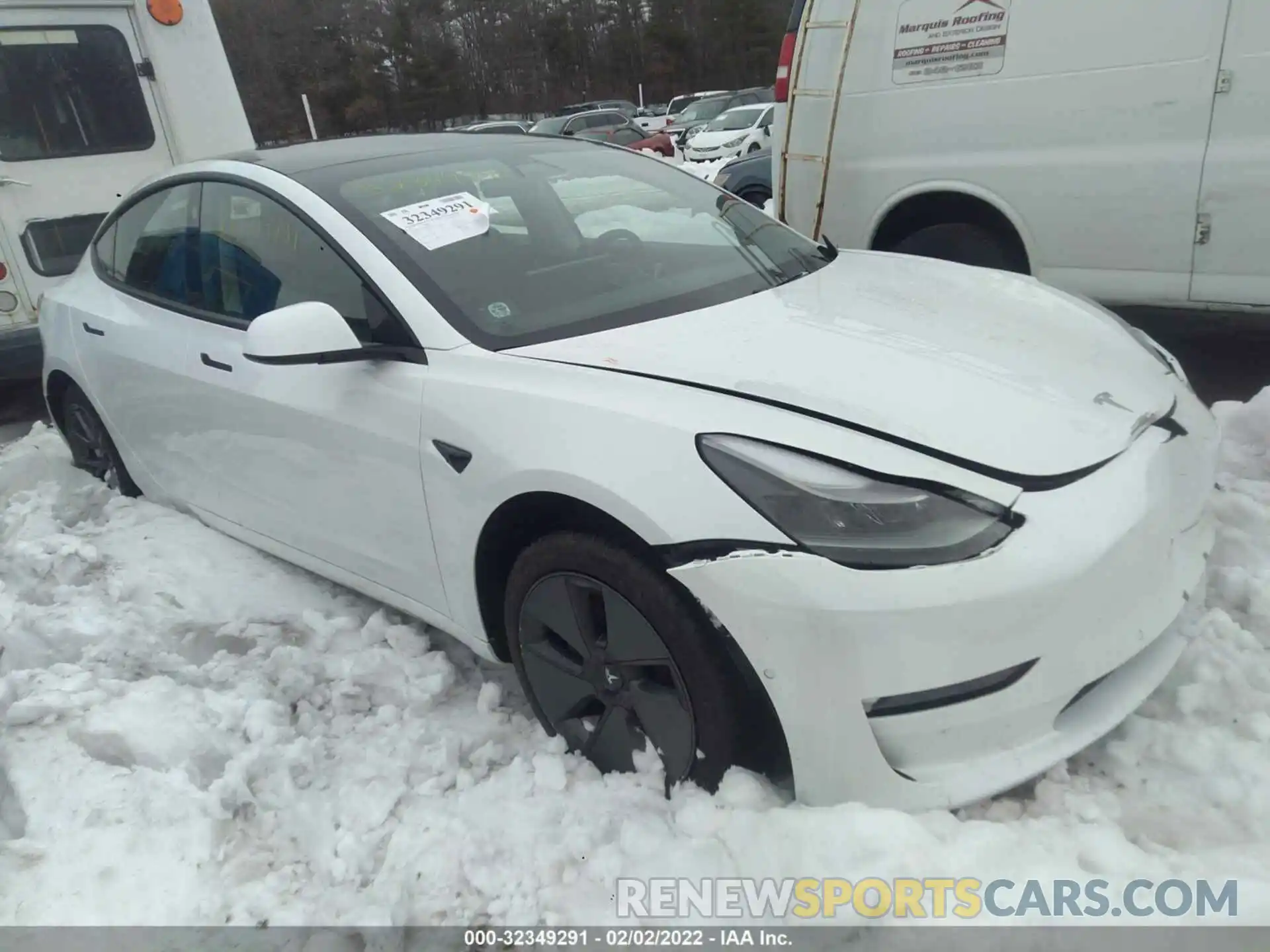 1 Photograph of a damaged car 5YJ3E1EA6MF923127 TESLA MODEL 3 2021