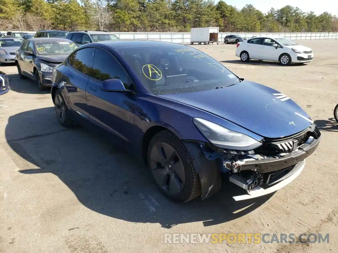 1 Photograph of a damaged car 5YJ3E1EA6MF923564 TESLA MODEL 3 2021