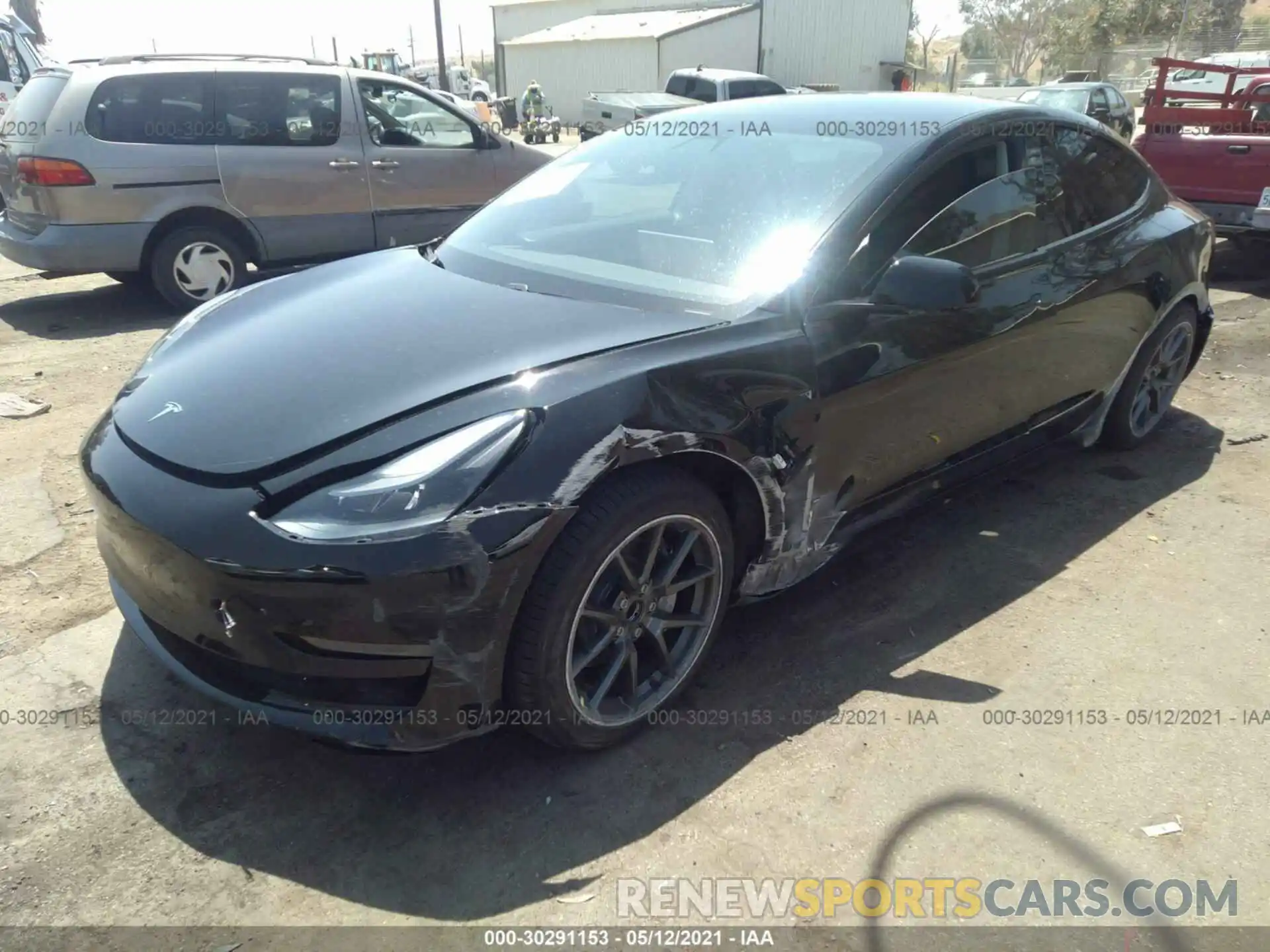 2 Photograph of a damaged car 5YJ3E1EA6MF930241 TESLA MODEL 3 2021