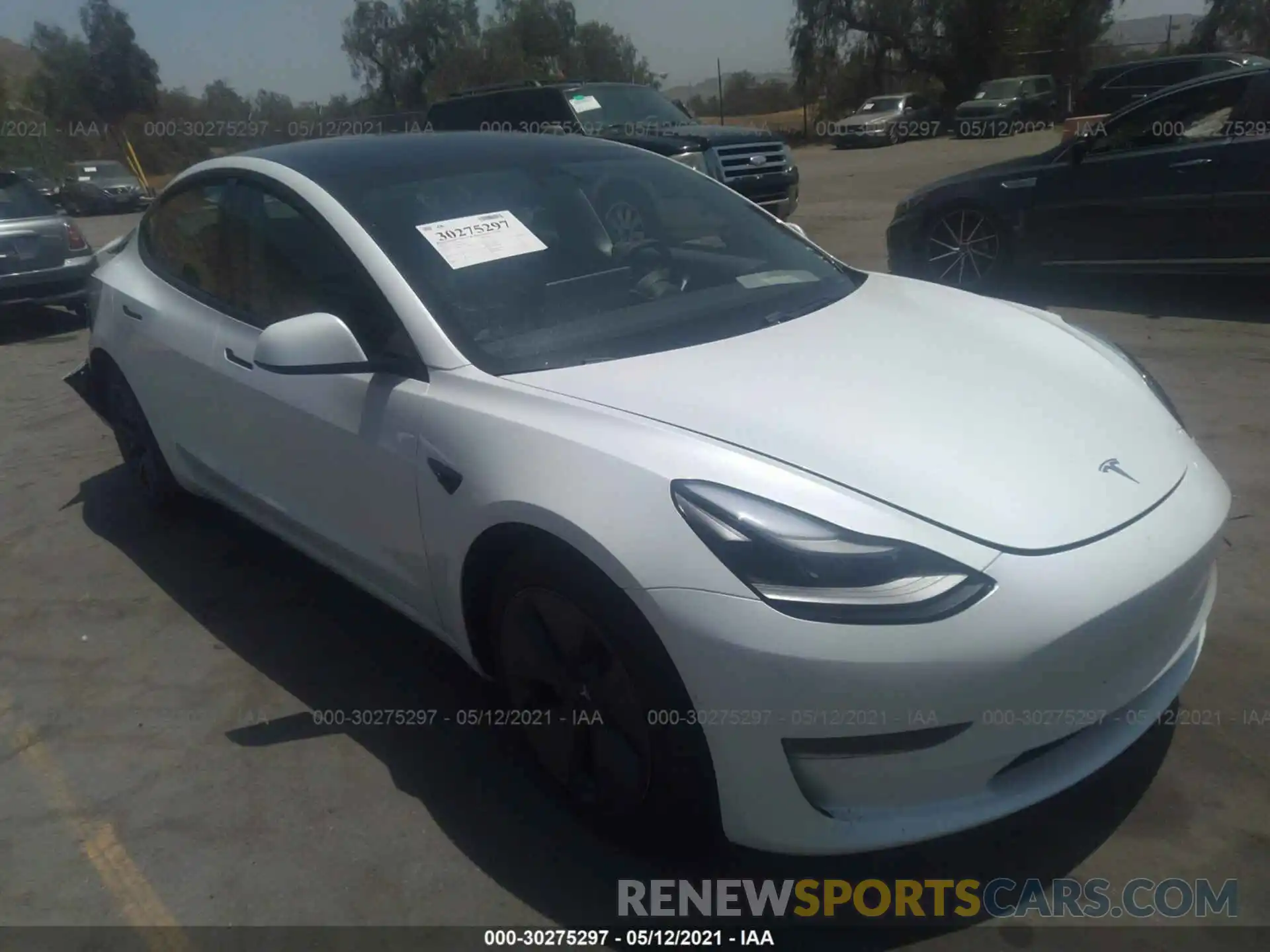 1 Фотография поврежденного автомобиля 5YJ3E1EA6MF939604 TESLA MODEL 3 2021