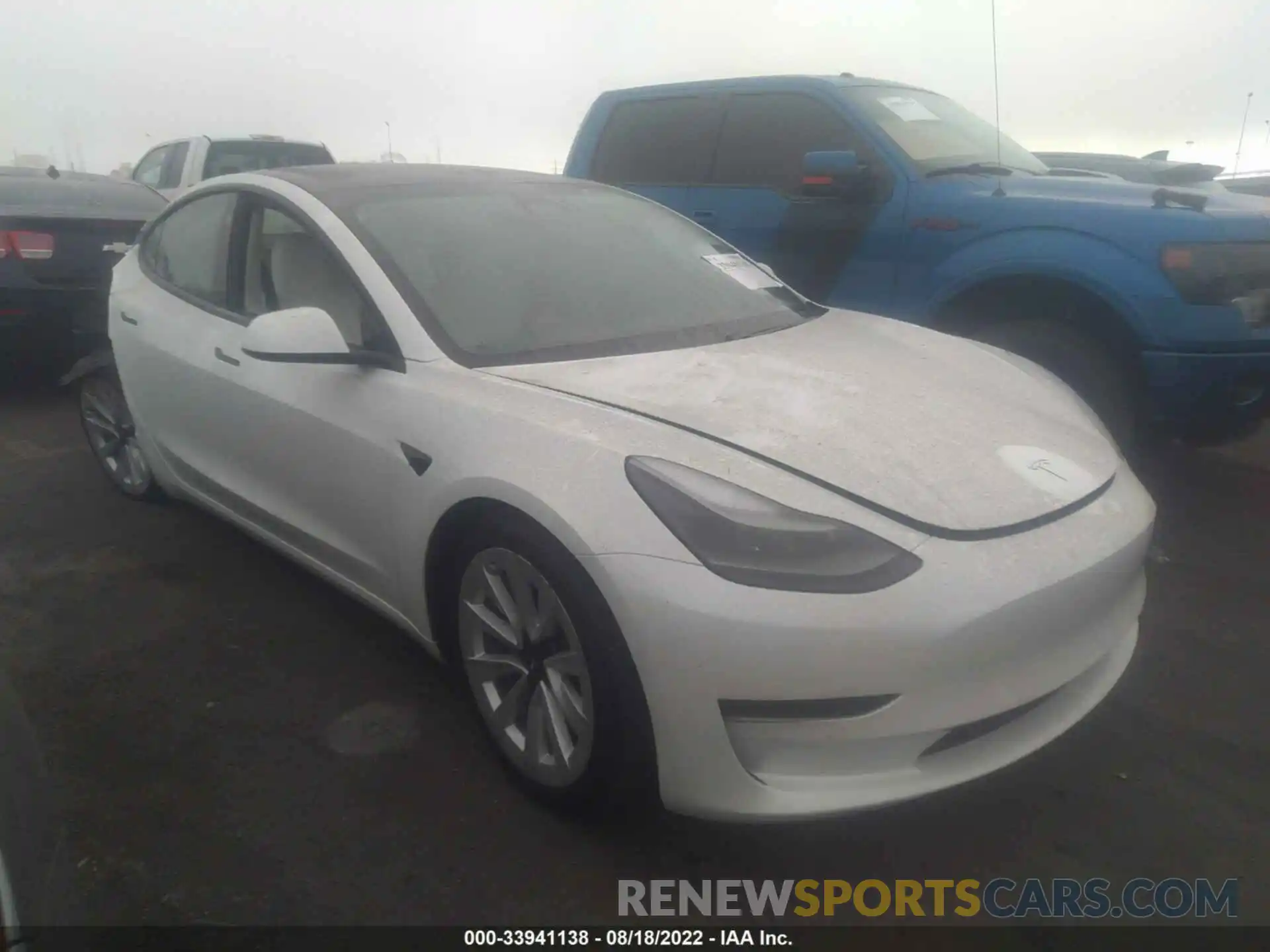 1 Фотография поврежденного автомобиля 5YJ3E1EA6MF943233 TESLA MODEL 3 2021