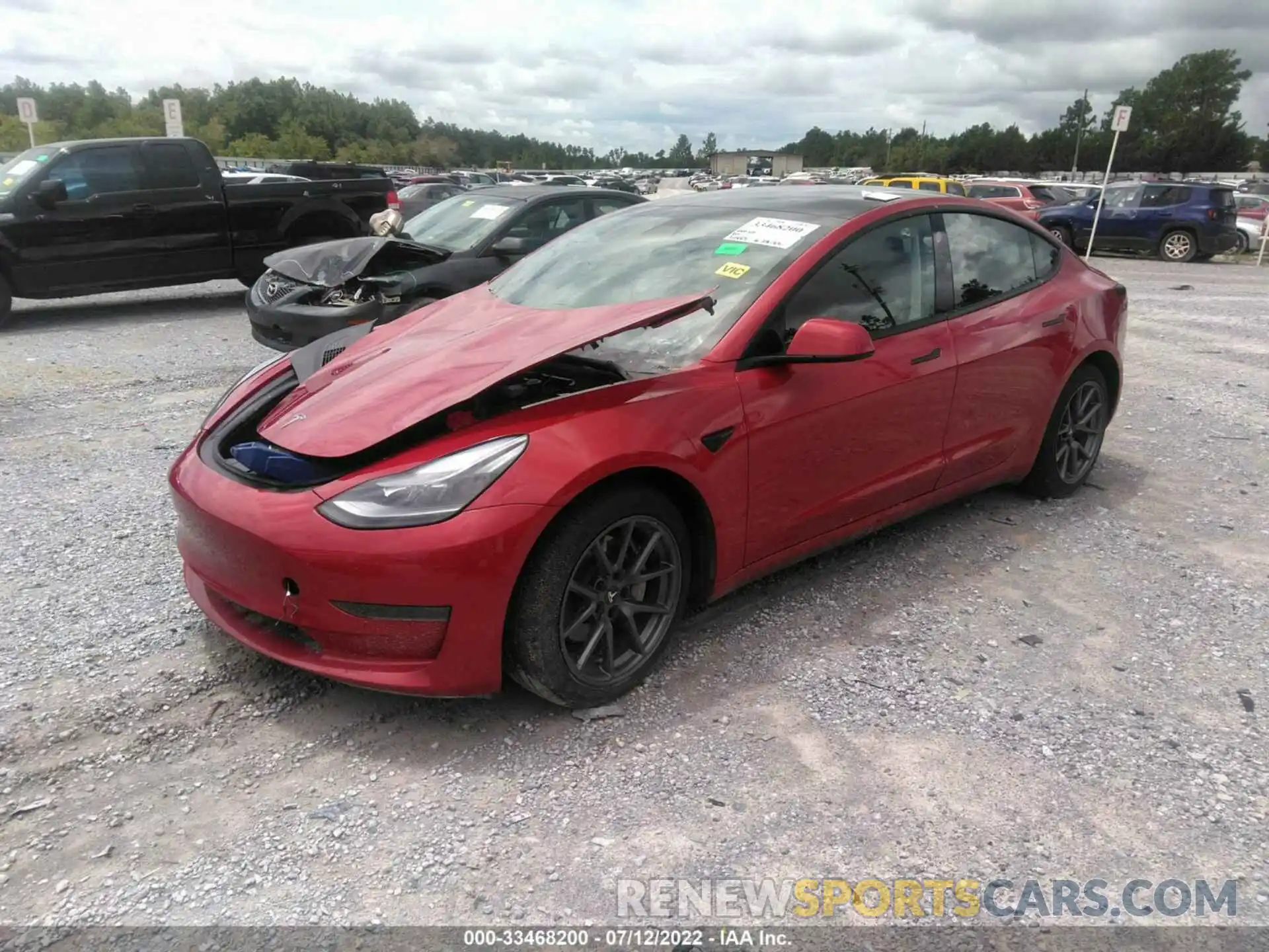 2 Фотография поврежденного автомобиля 5YJ3E1EA6MF961229 TESLA MODEL 3 2021