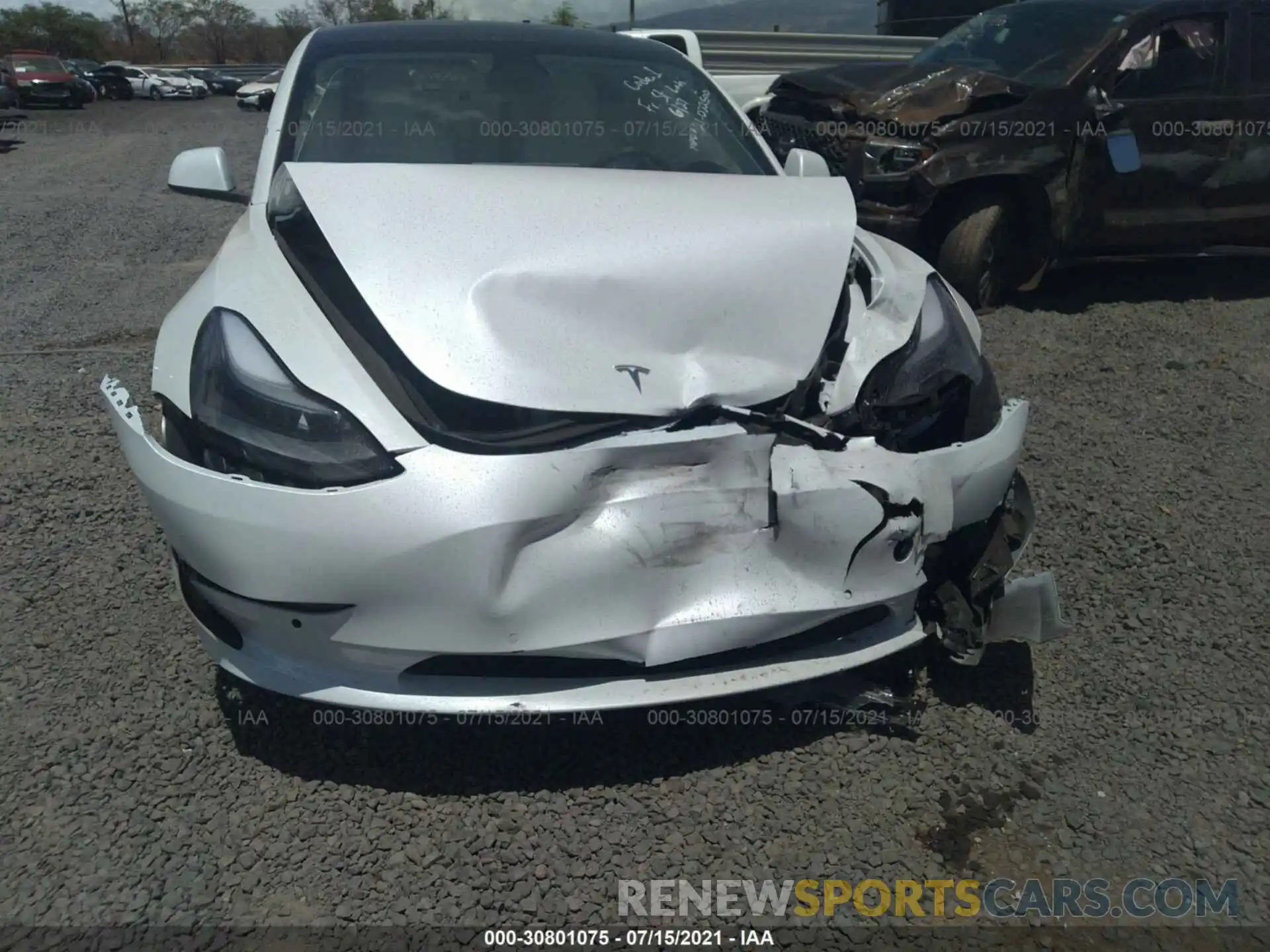 6 Photograph of a damaged car 5YJ3E1EA6MF973204 TESLA MODEL 3 2021