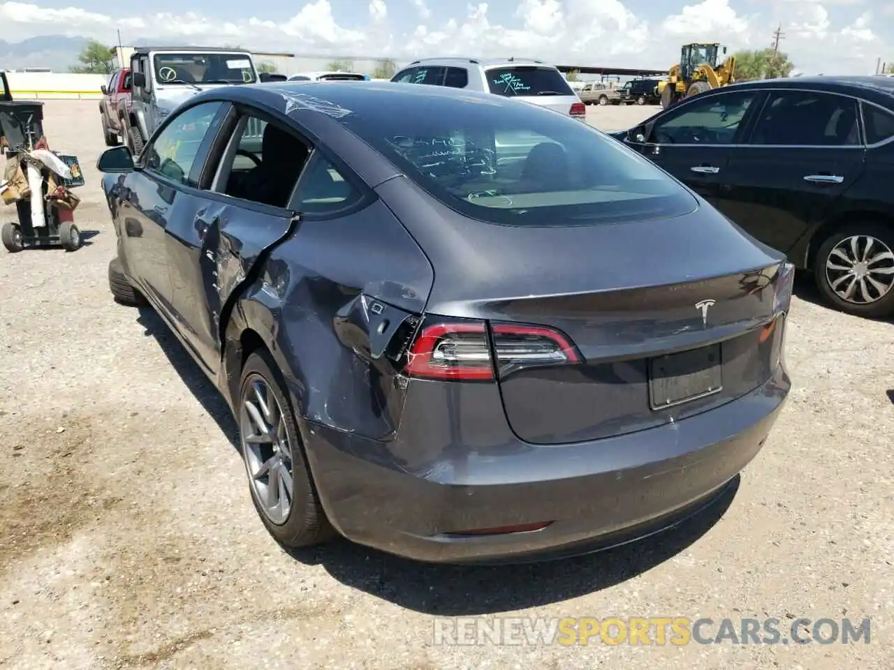 3 Photograph of a damaged car 5YJ3E1EA6MF991458 TESLA MODEL 3 2021