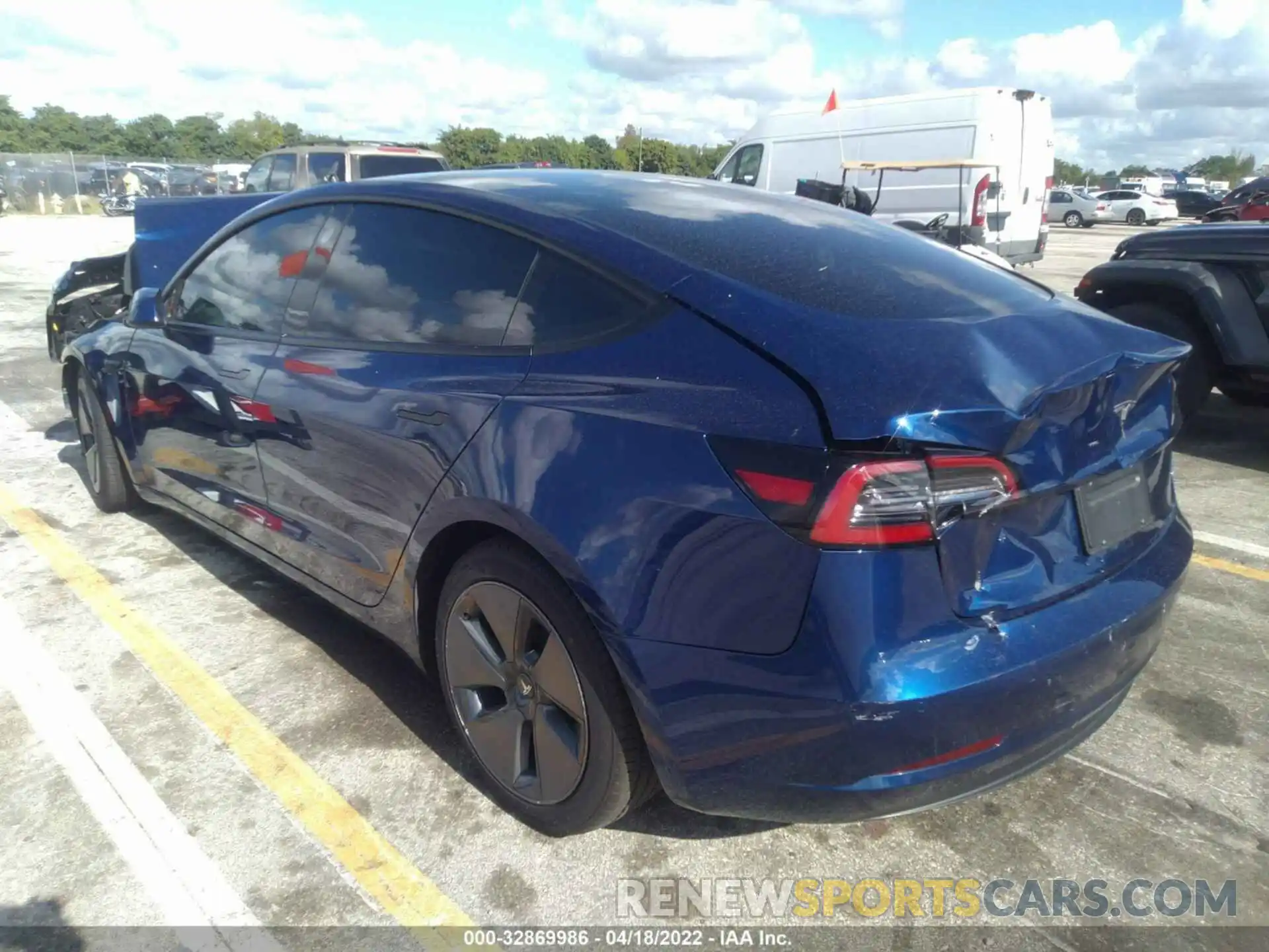 3 Photograph of a damaged car 5YJ3E1EA6MF991525 TESLA MODEL 3 2021