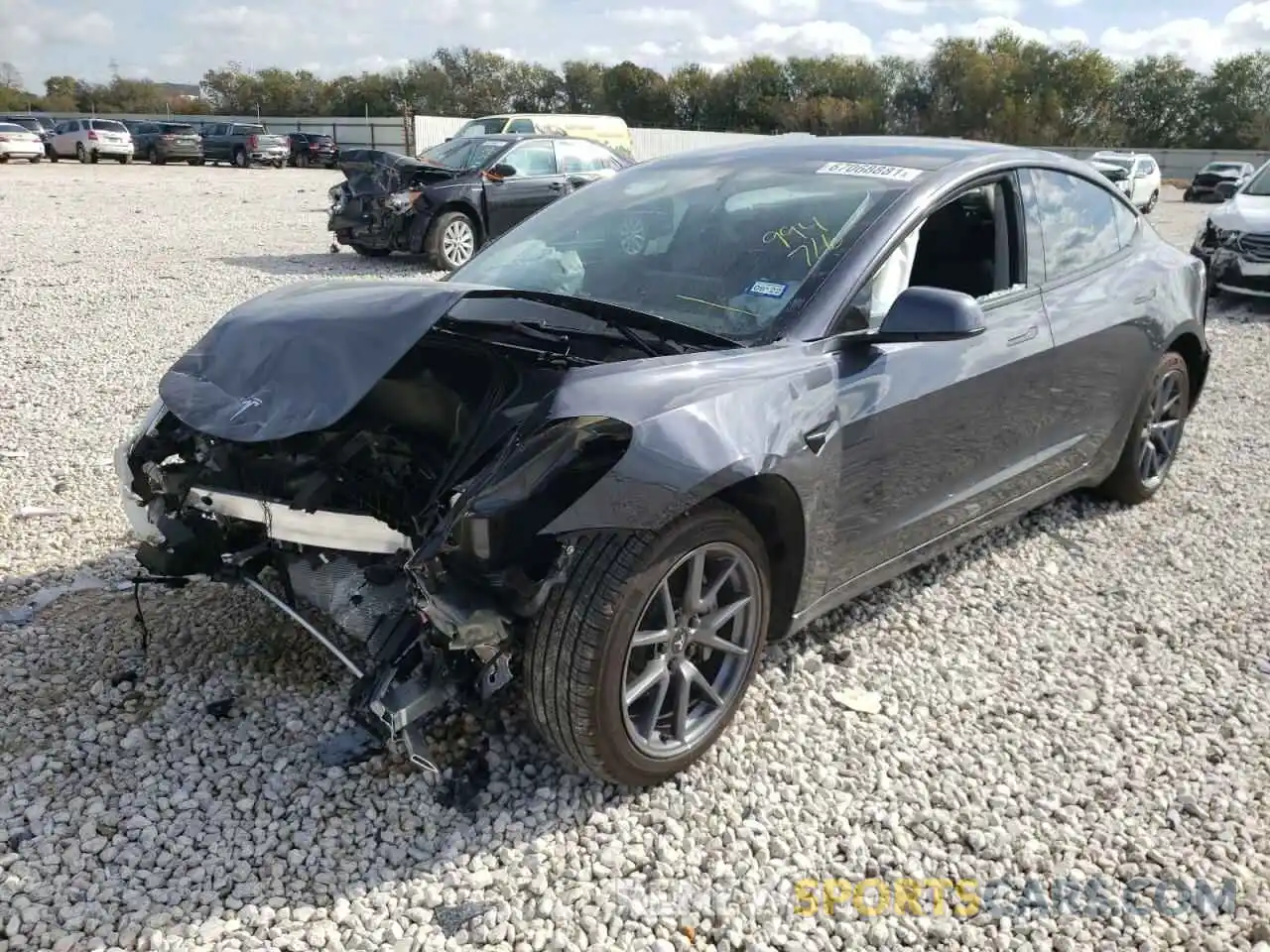 2 Photograph of a damaged car 5YJ3E1EA6MF994716 TESLA MODEL 3 2021