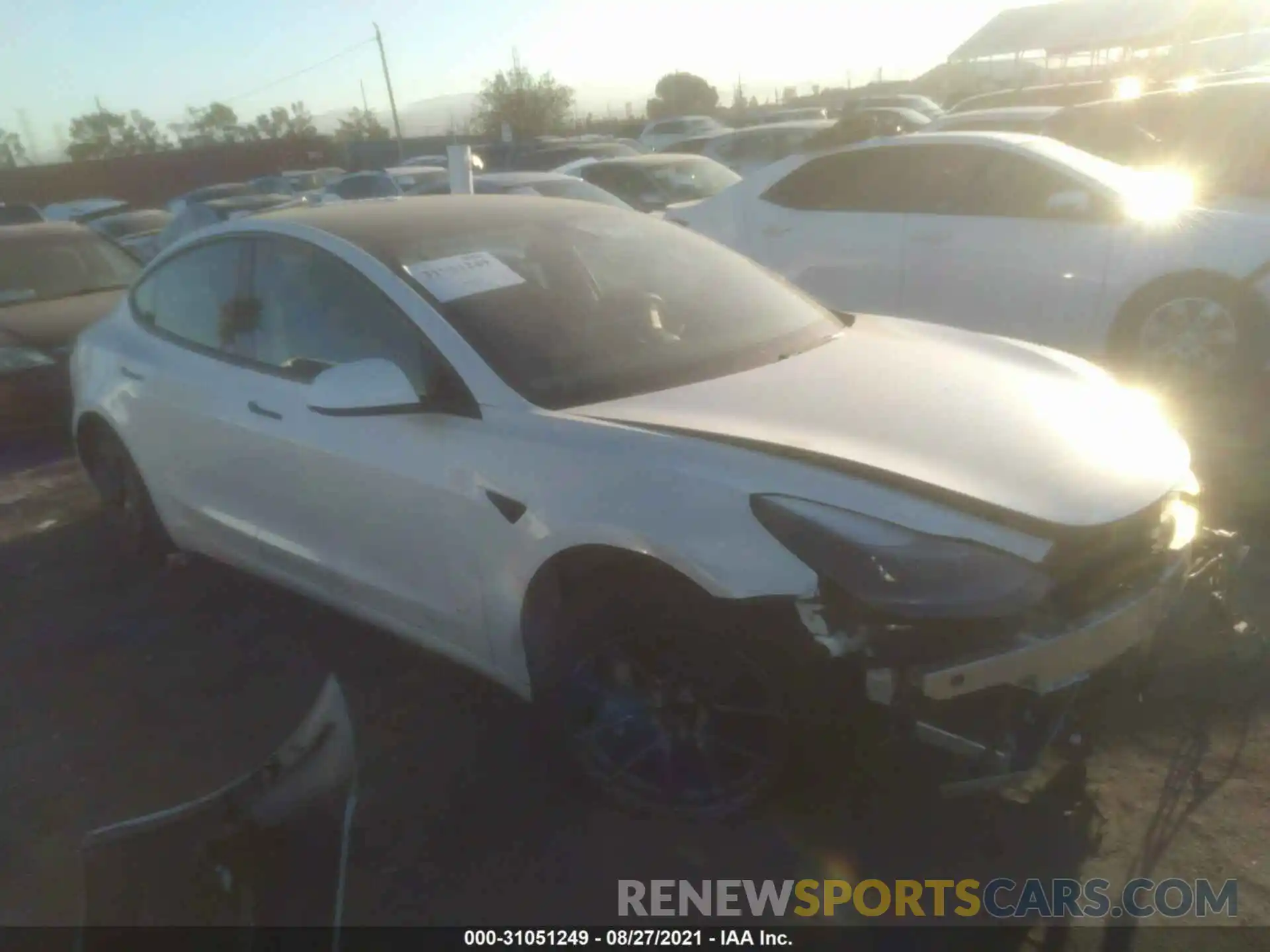 1 Photograph of a damaged car 5YJ3E1EA6MF997891 TESLA MODEL 3 2021