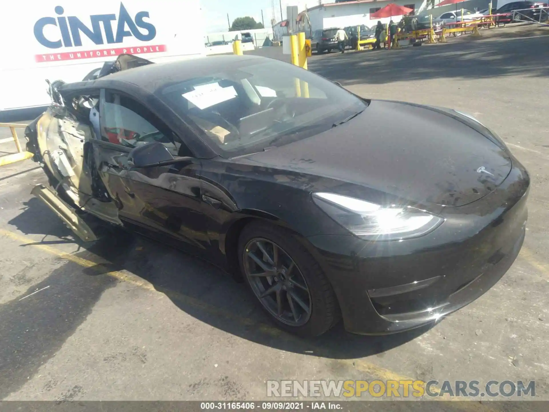 1 Photograph of a damaged car 5YJ3E1EA6MF998216 TESLA MODEL 3 2021