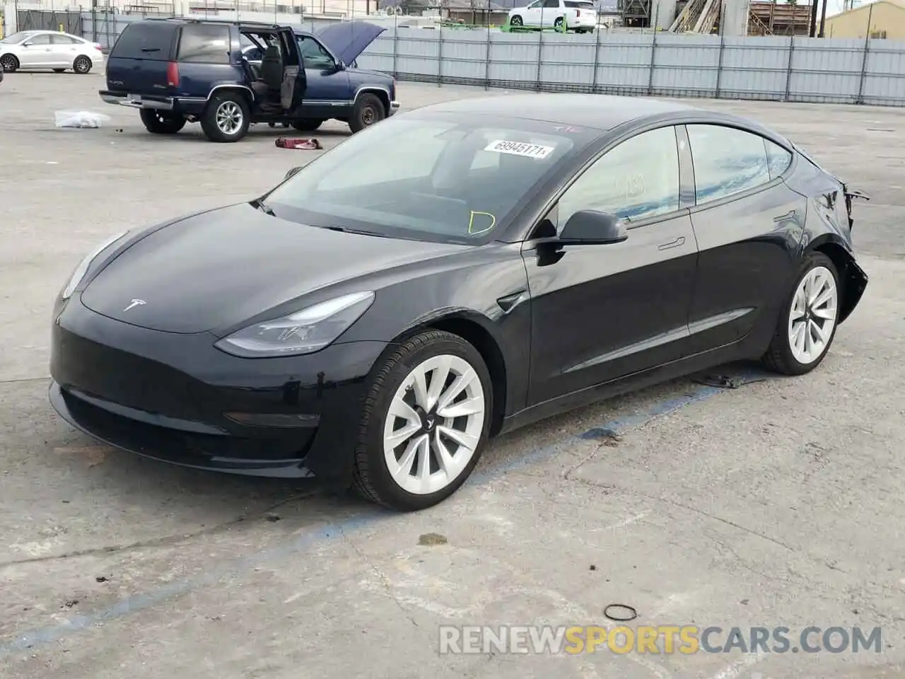 2 Фотография поврежденного автомобиля 5YJ3E1EA7MF001448 TESLA MODEL 3 2021