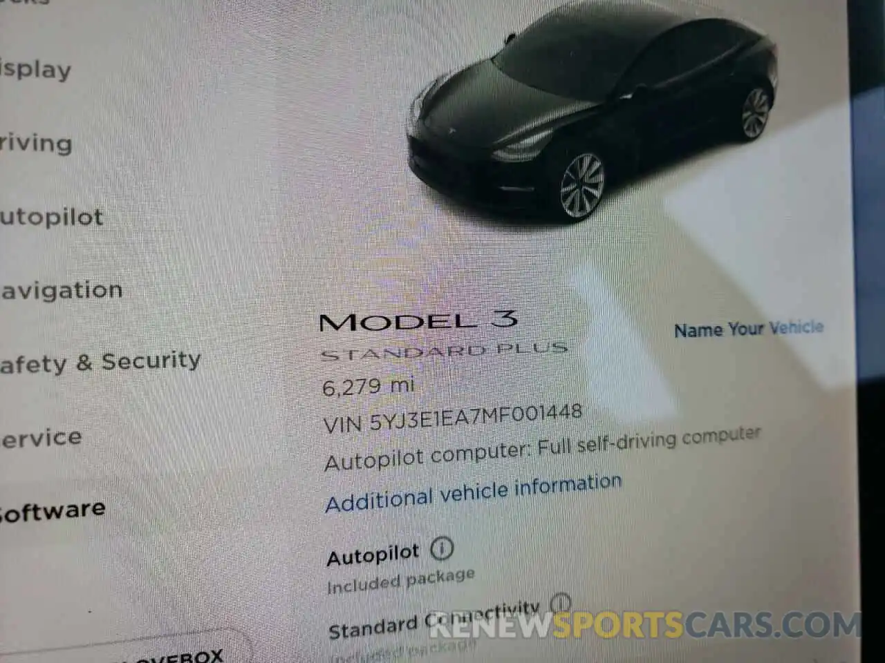 8 Фотография поврежденного автомобиля 5YJ3E1EA7MF001448 TESLA MODEL 3 2021