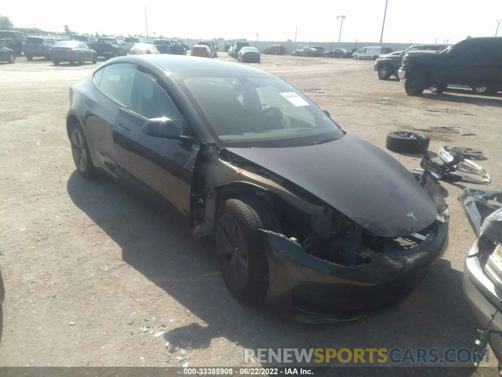 1 Photograph of a damaged car 5YJ3E1EA7MF015950 TESLA MODEL 3 2021