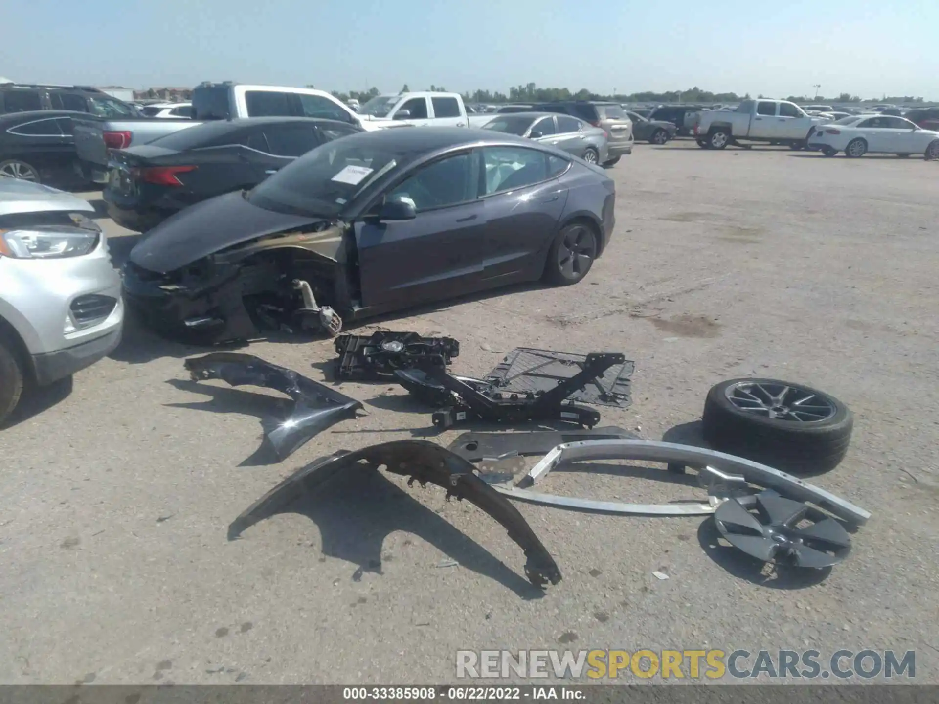 2 Photograph of a damaged car 5YJ3E1EA7MF015950 TESLA MODEL 3 2021