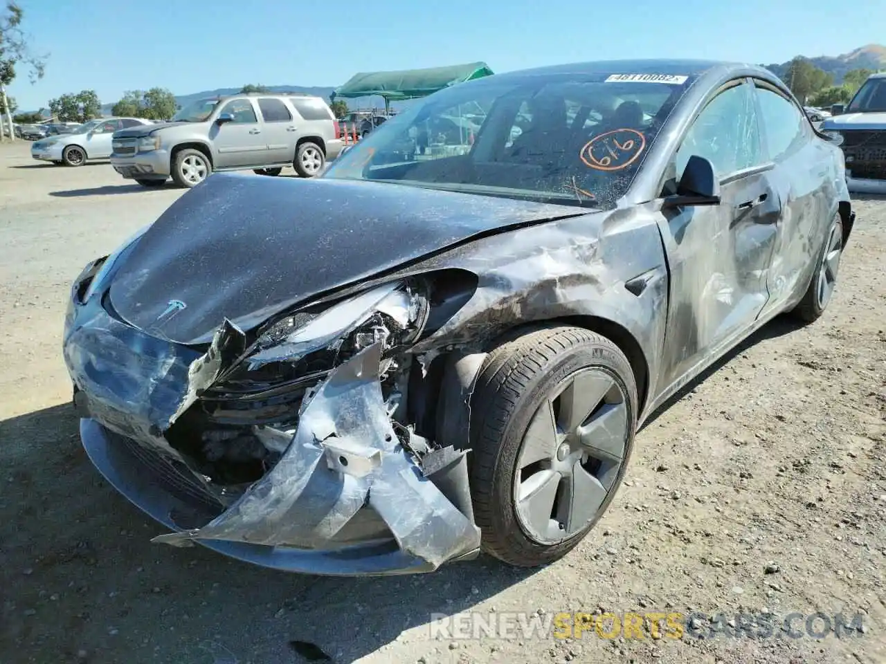 10 Photograph of a damaged car 5YJ3E1EA7MF027225 TESLA MODEL 3 2021