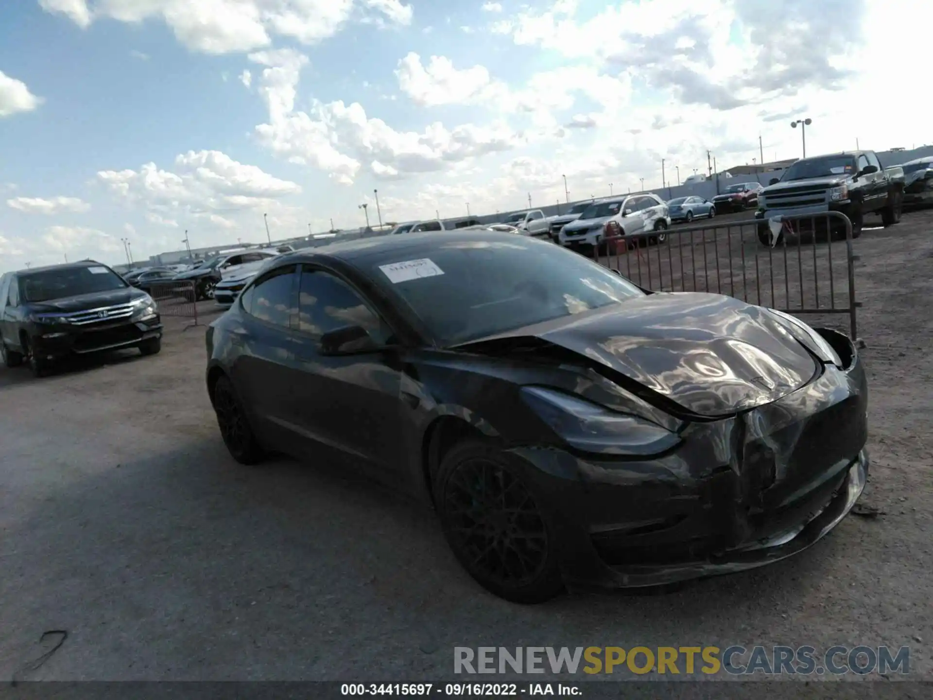 1 Photograph of a damaged car 5YJ3E1EA7MF046048 TESLA MODEL 3 2021