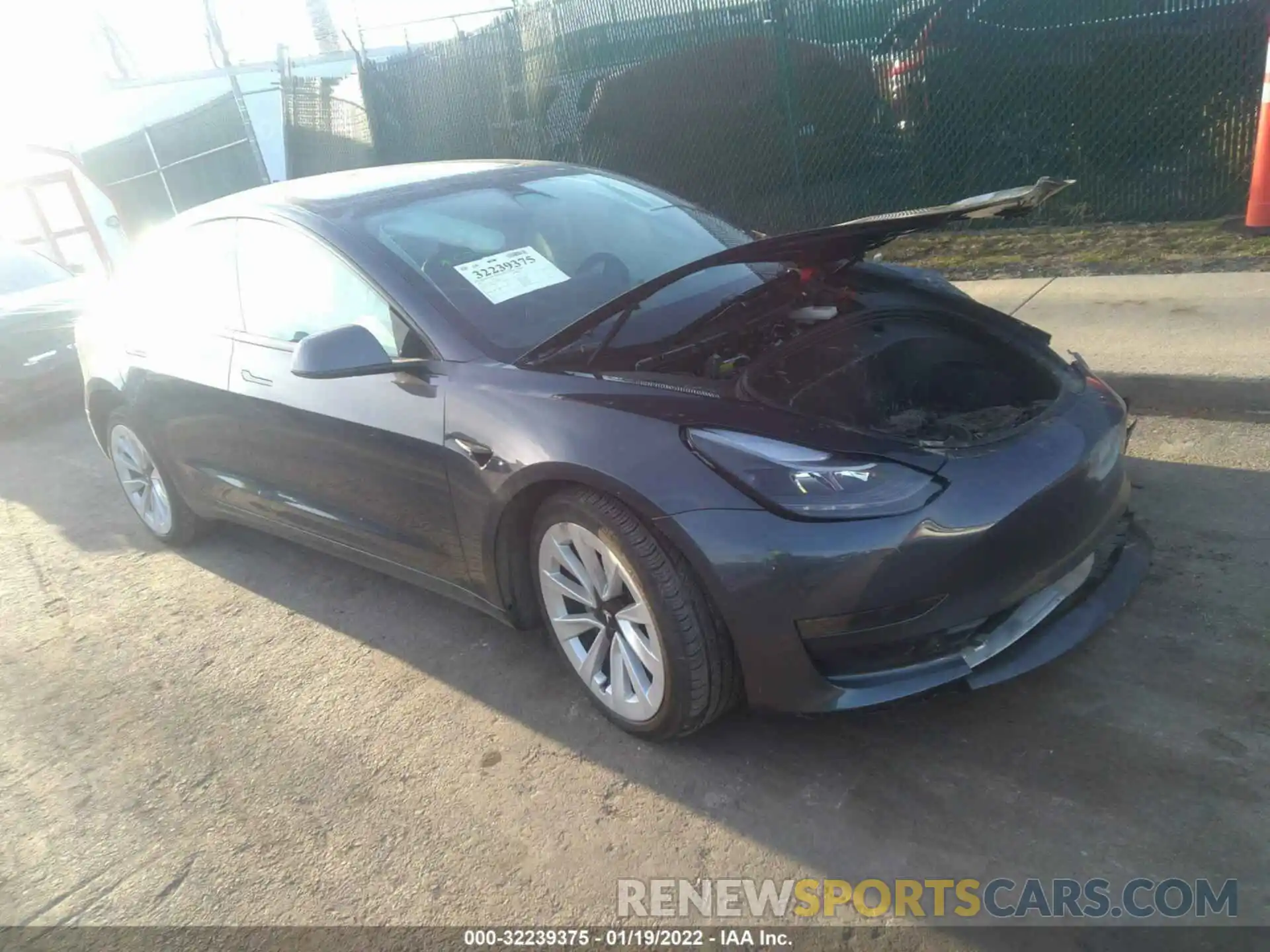 1 Photograph of a damaged car 5YJ3E1EA7MF046079 TESLA MODEL 3 2021