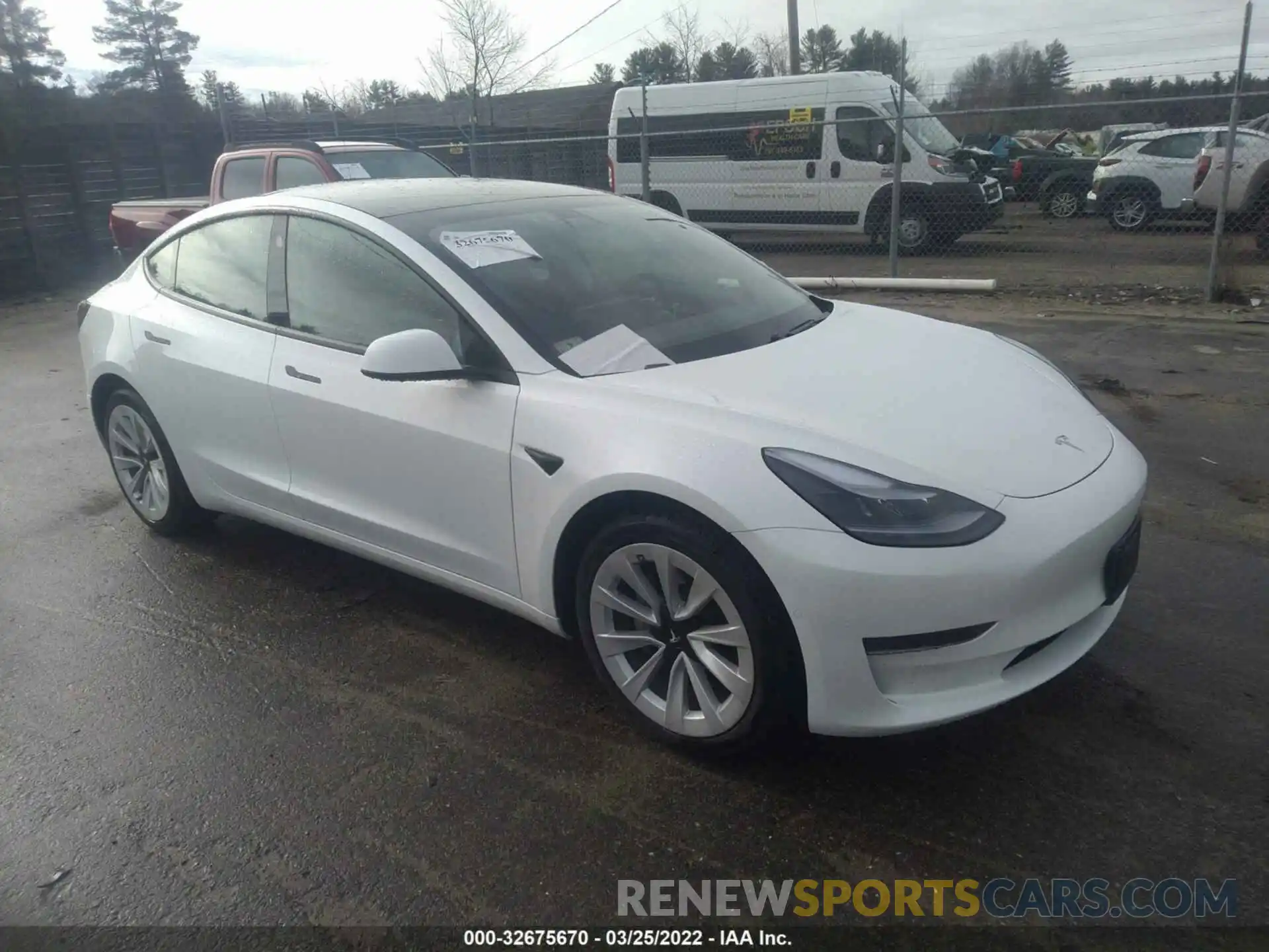 1 Photograph of a damaged car 5YJ3E1EA7MF046096 TESLA MODEL 3 2021