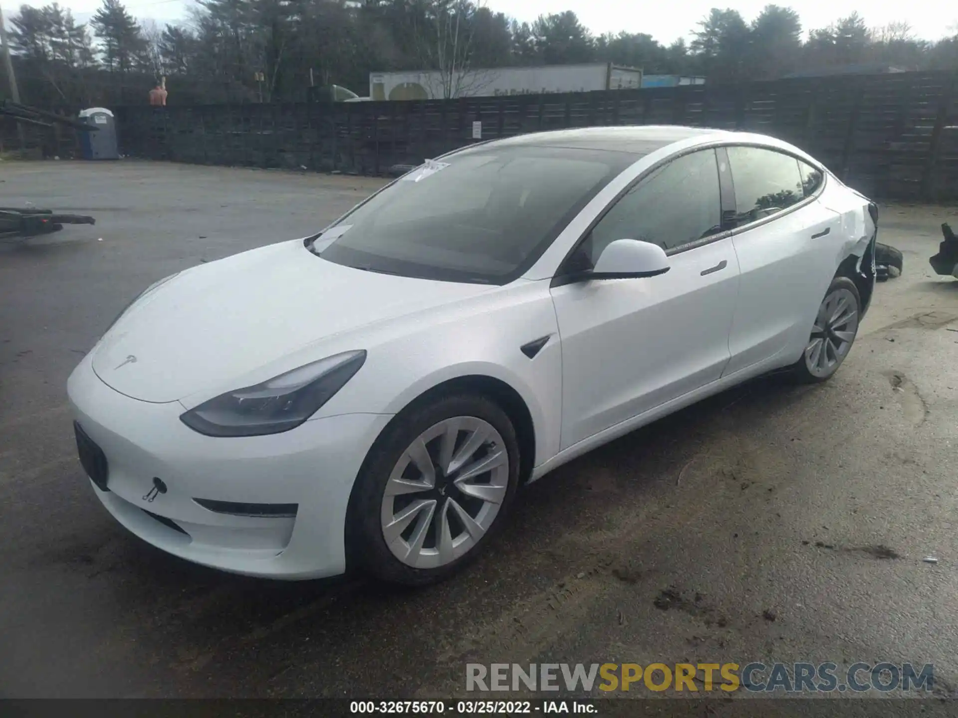 2 Photograph of a damaged car 5YJ3E1EA7MF046096 TESLA MODEL 3 2021