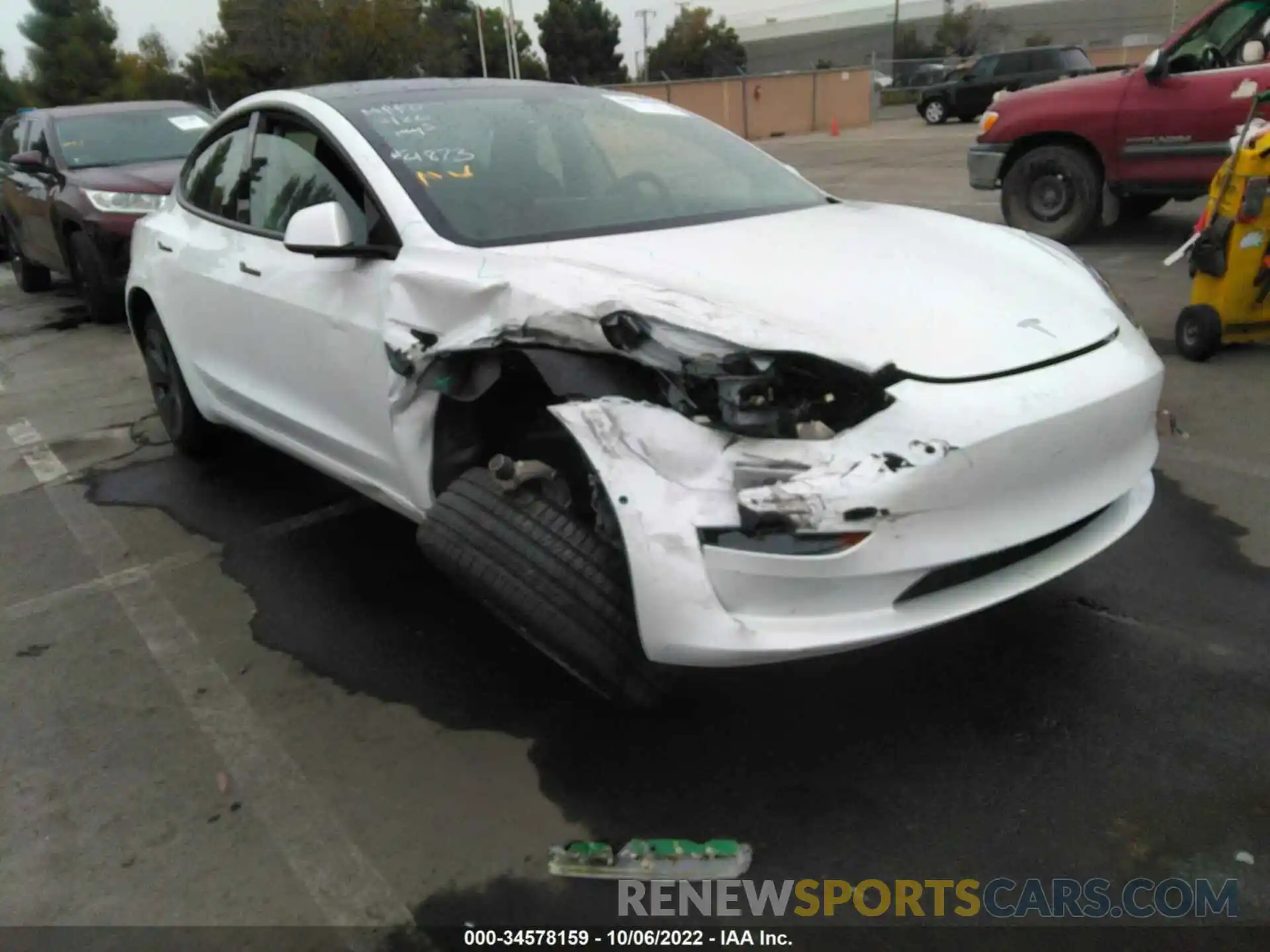 1 Photograph of a damaged car 5YJ3E1EA7MF051122 TESLA MODEL 3 2021