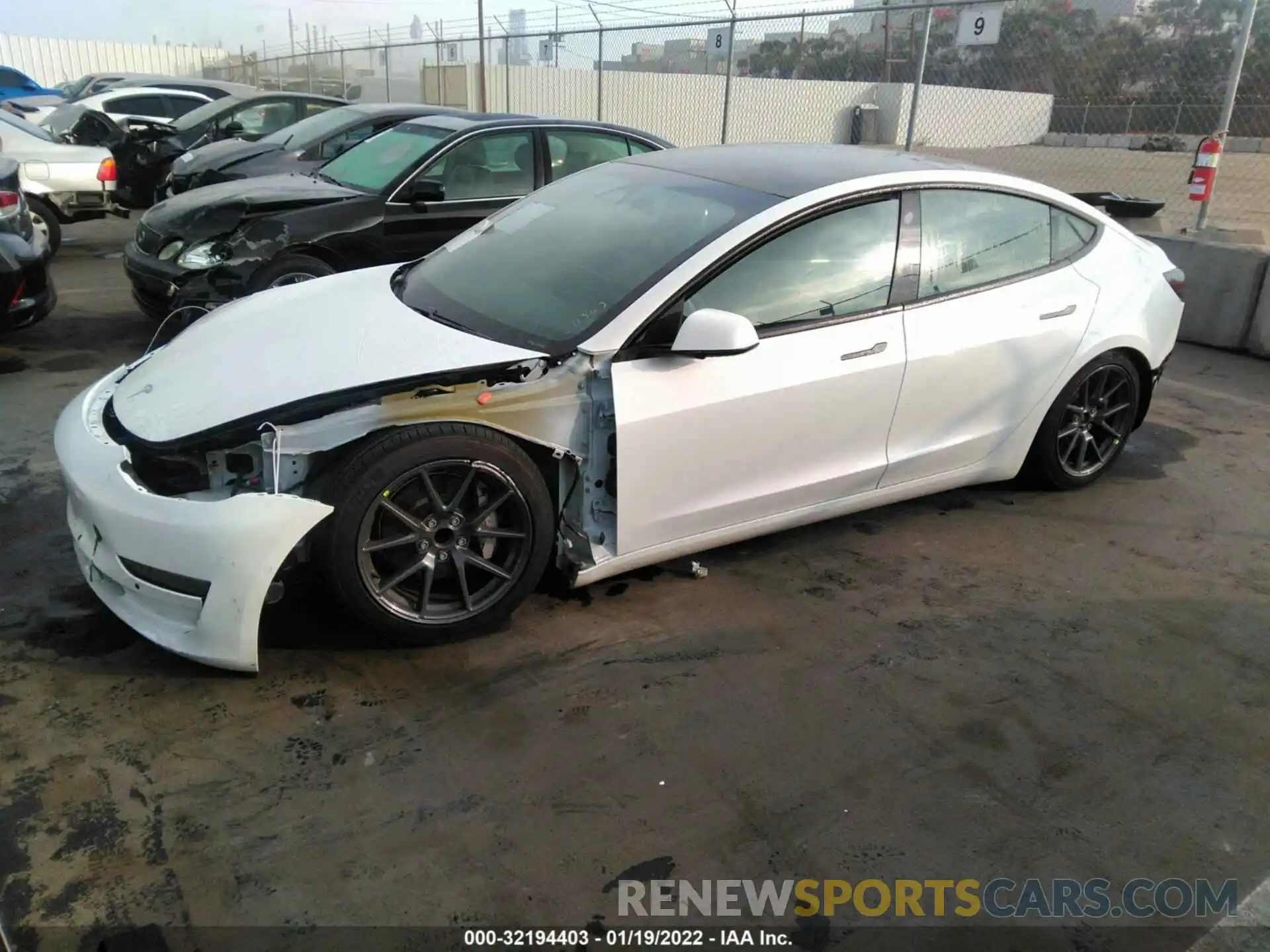 2 Photograph of a damaged car 5YJ3E1EA7MF053582 TESLA MODEL 3 2021