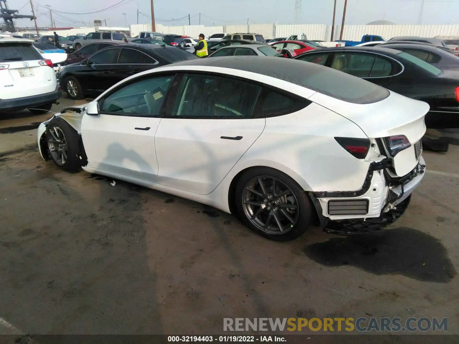 3 Photograph of a damaged car 5YJ3E1EA7MF053582 TESLA MODEL 3 2021