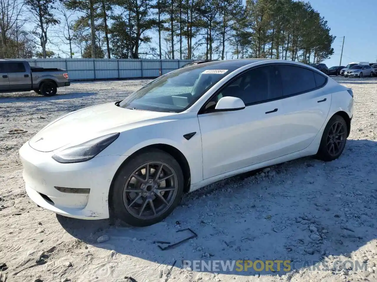 1 Photograph of a damaged car 5YJ3E1EA7MF057664 TESLA MODEL 3 2021