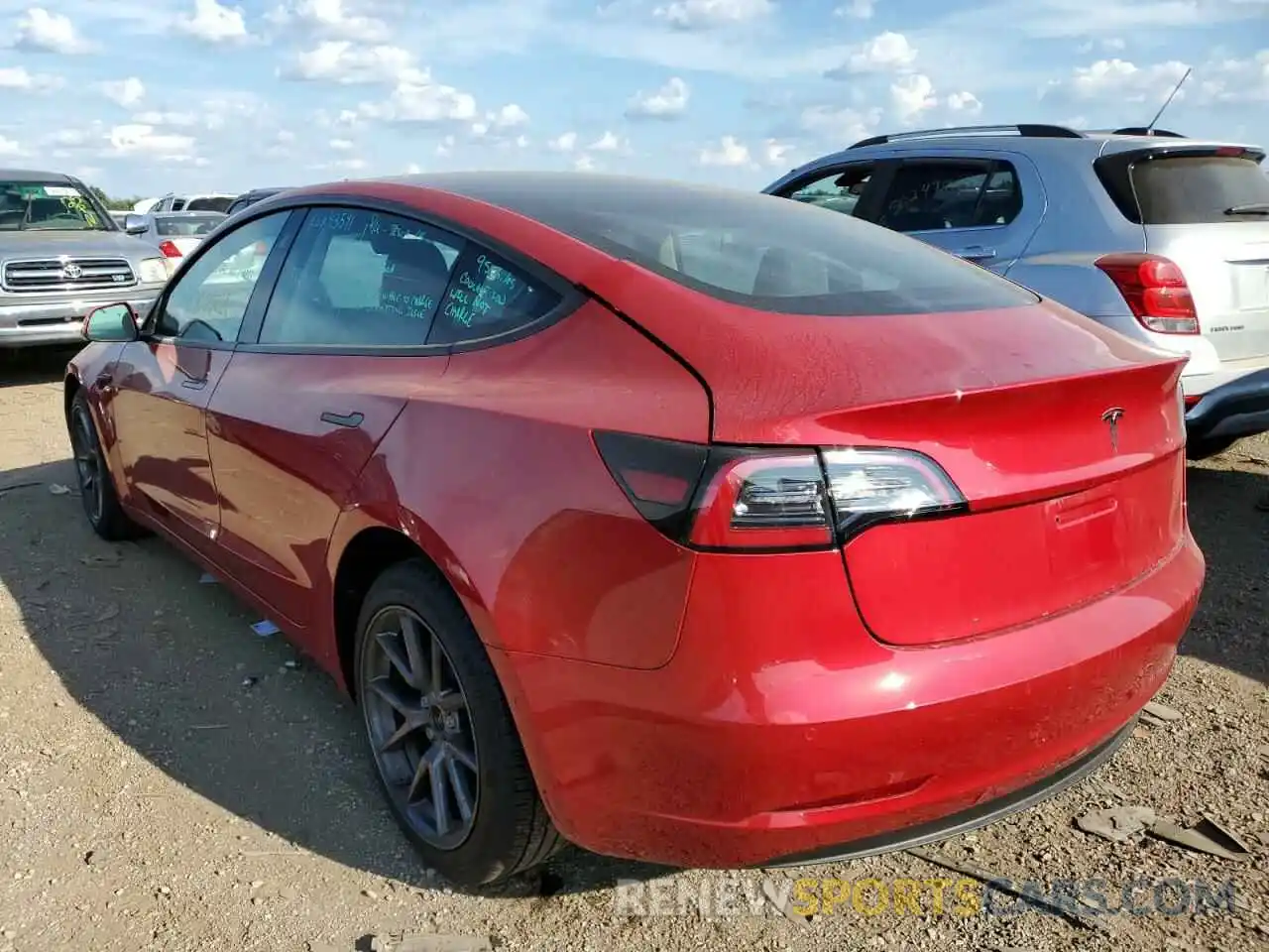 3 Photograph of a damaged car 5YJ3E1EA7MF059107 TESLA MODEL 3 2021