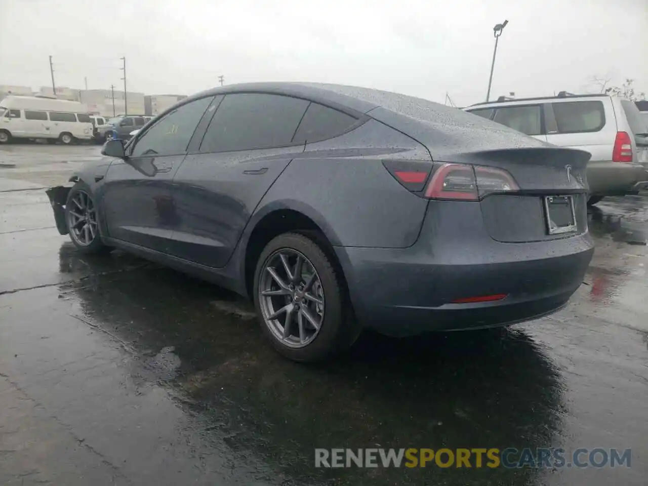 3 Photograph of a damaged car 5YJ3E1EA7MF077347 TESLA MODEL 3 2021