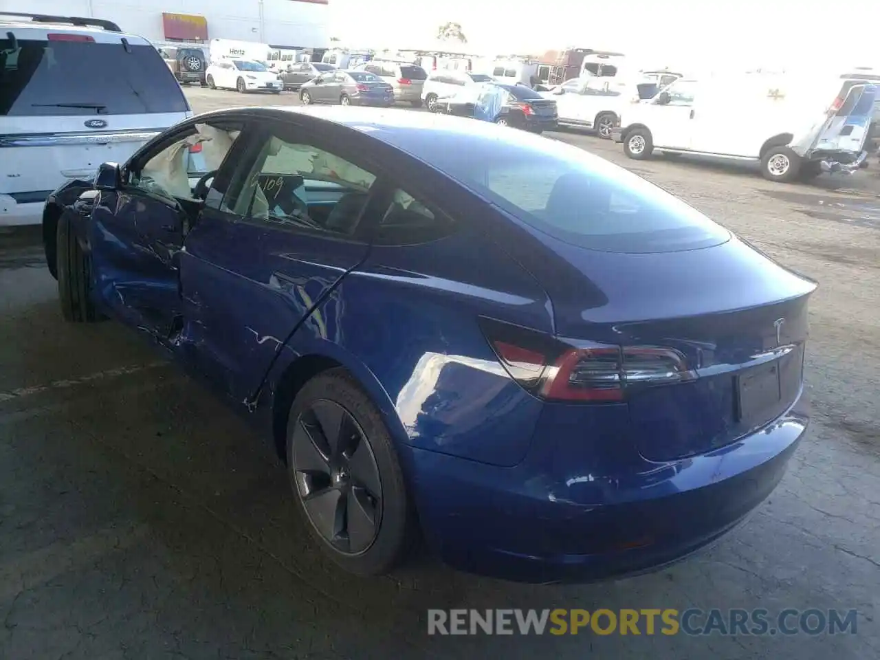 3 Photograph of a damaged car 5YJ3E1EA7MF079132 TESLA MODEL 3 2021