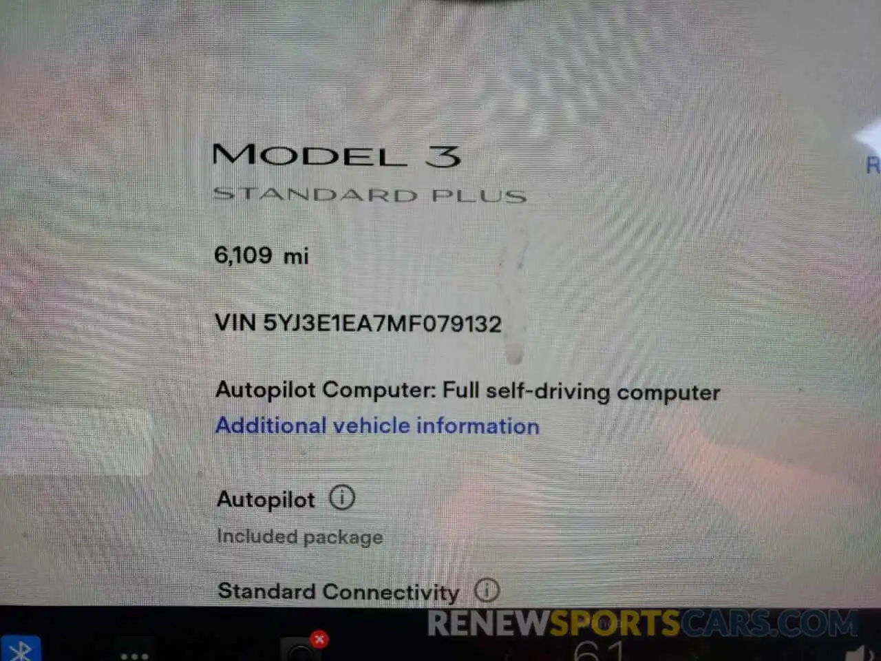 8 Фотография поврежденного автомобиля 5YJ3E1EA7MF079132 TESLA MODEL 3 2021