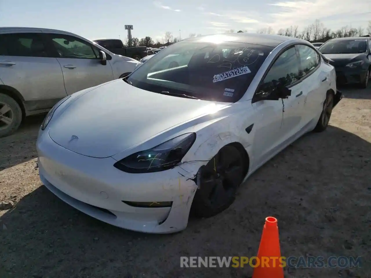 2 Фотография поврежденного автомобиля 5YJ3E1EA7MF087506 TESLA MODEL 3 2021