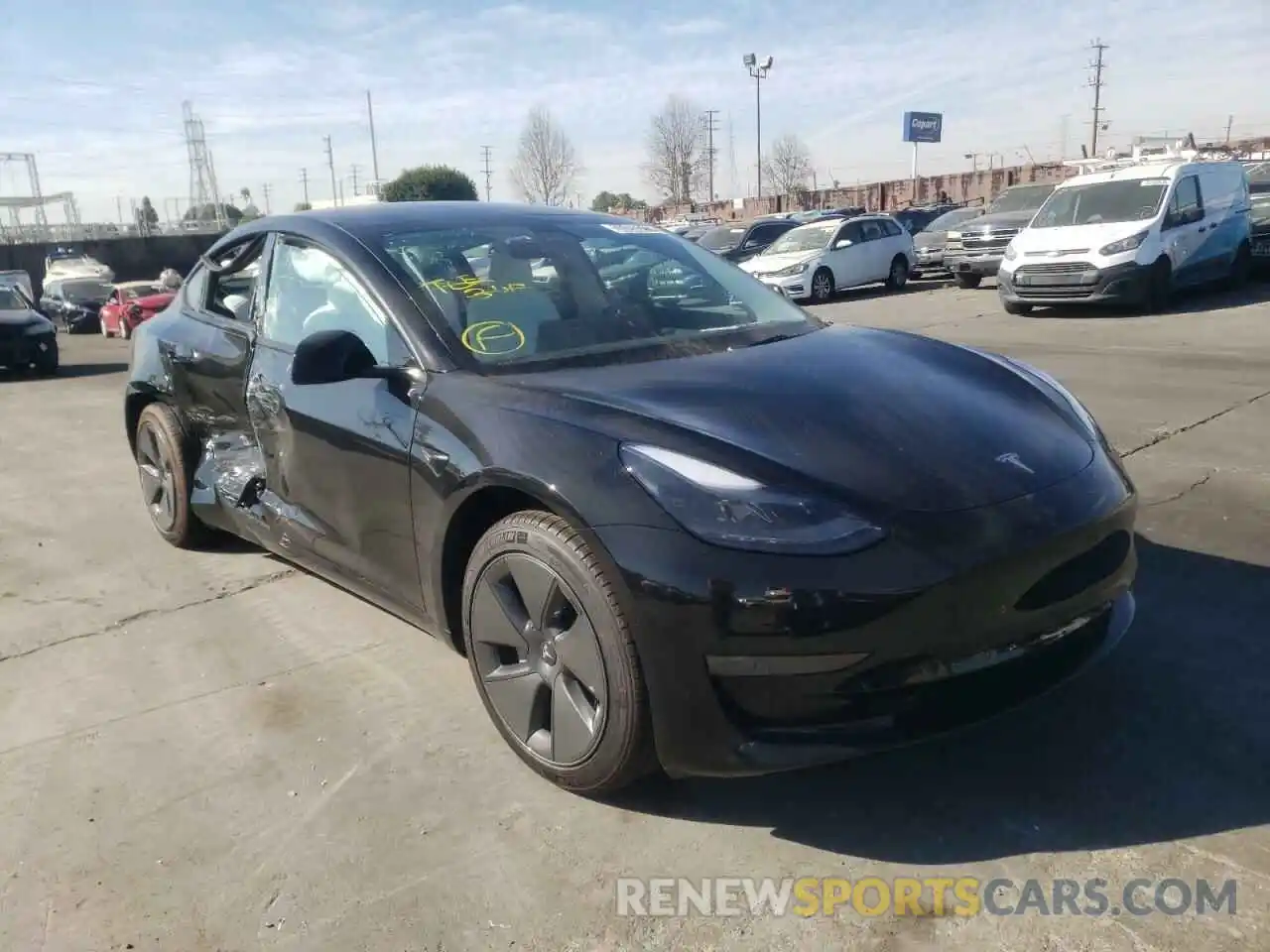 1 Photograph of a damaged car 5YJ3E1EA7MF092608 TESLA MODEL 3 2021