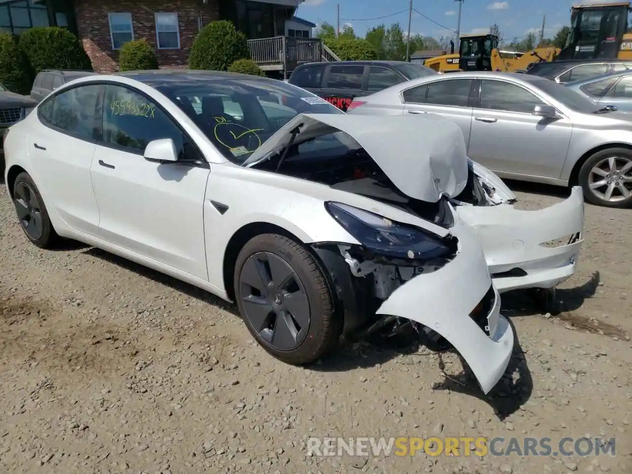 1 Photograph of a damaged car 5YJ3E1EA7MF100285 TESLA MODEL 3 2021