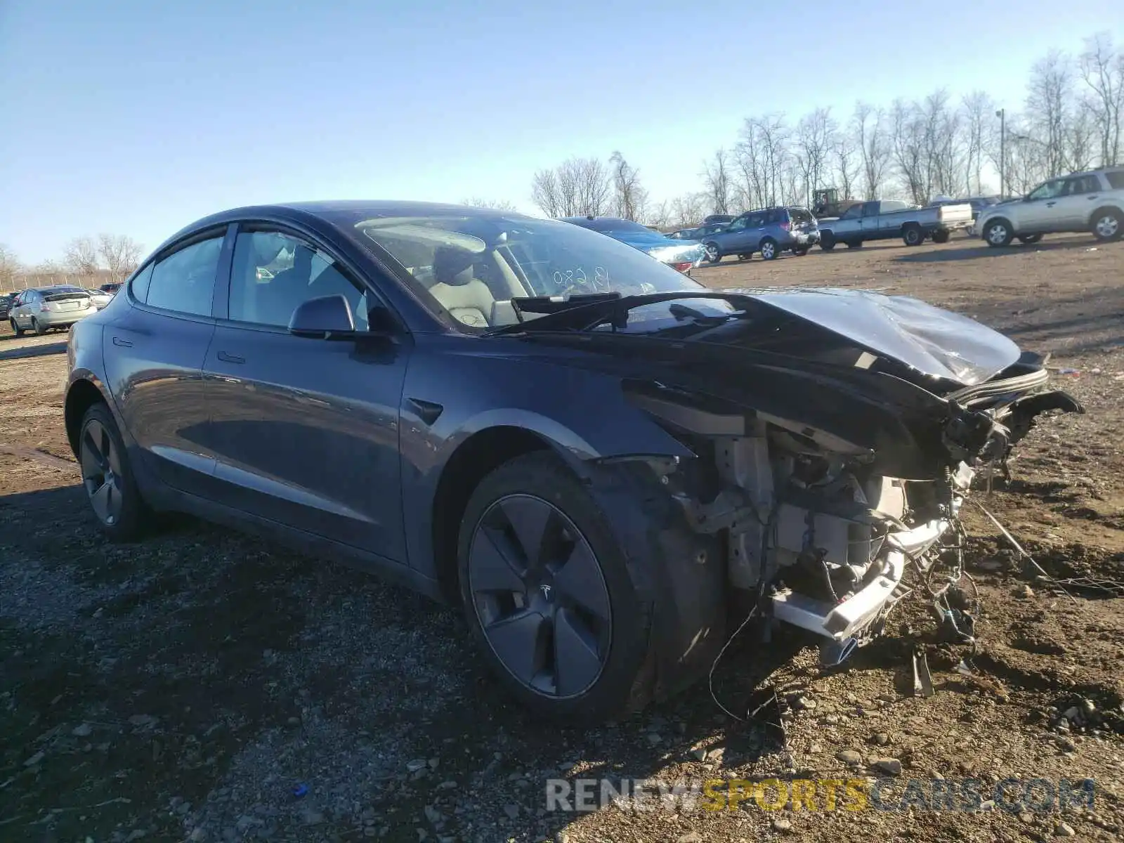 1 Photograph of a damaged car 5YJ3E1EA7MF850270 TESLA MODEL 3 2021