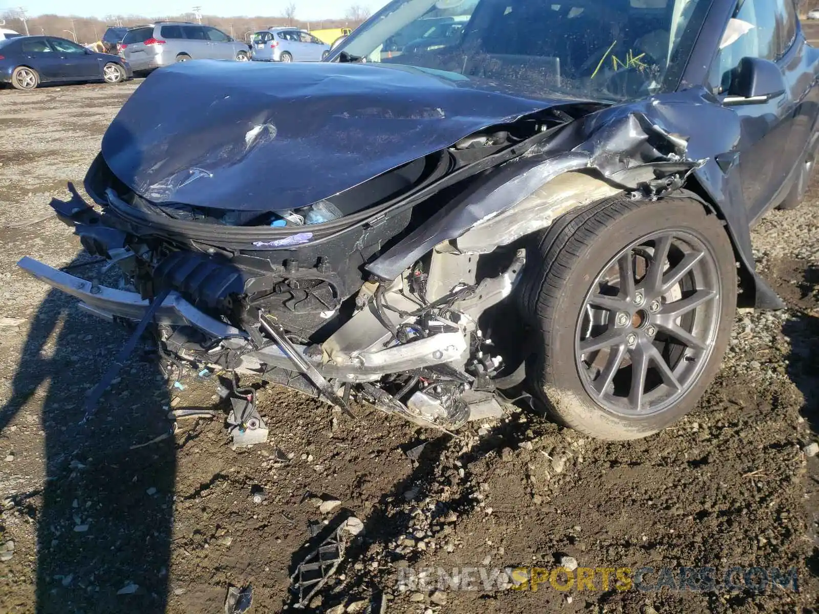 9 Photograph of a damaged car 5YJ3E1EA7MF850270 TESLA MODEL 3 2021