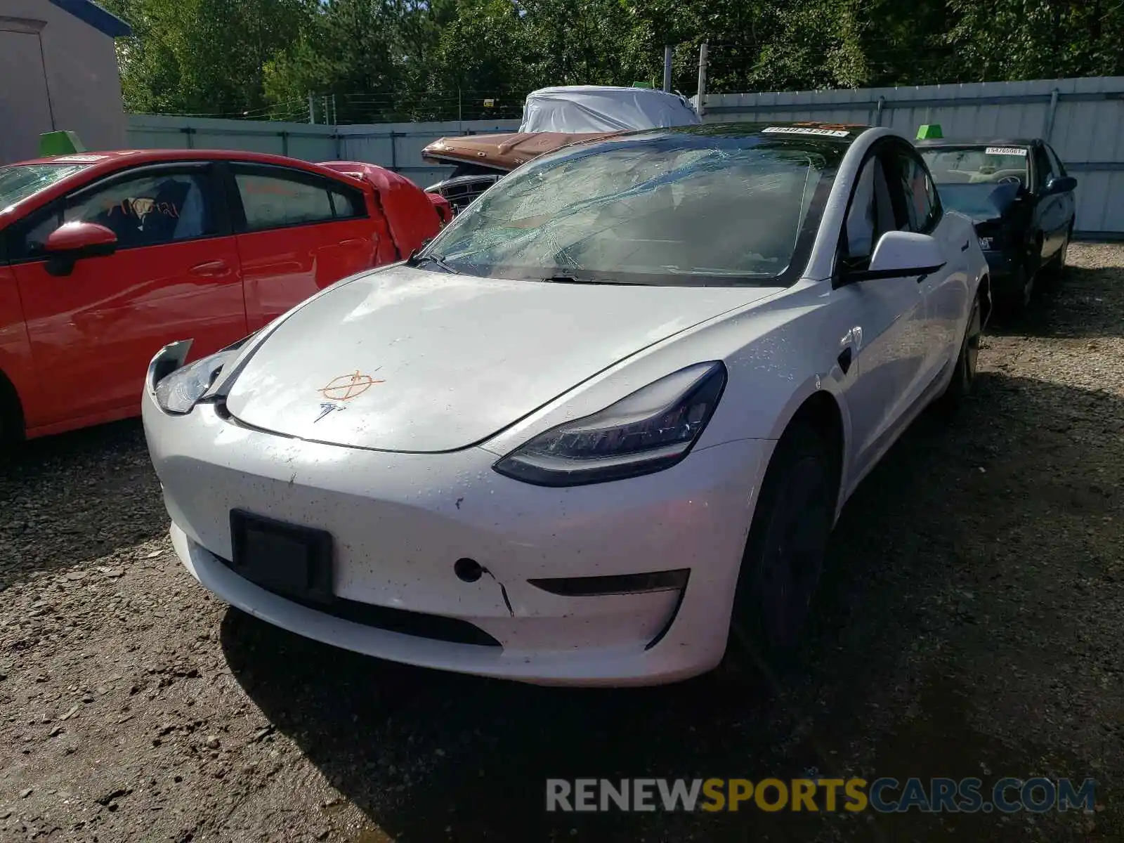 2 Фотография поврежденного автомобиля 5YJ3E1EA7MF854710 TESLA MODEL 3 2021