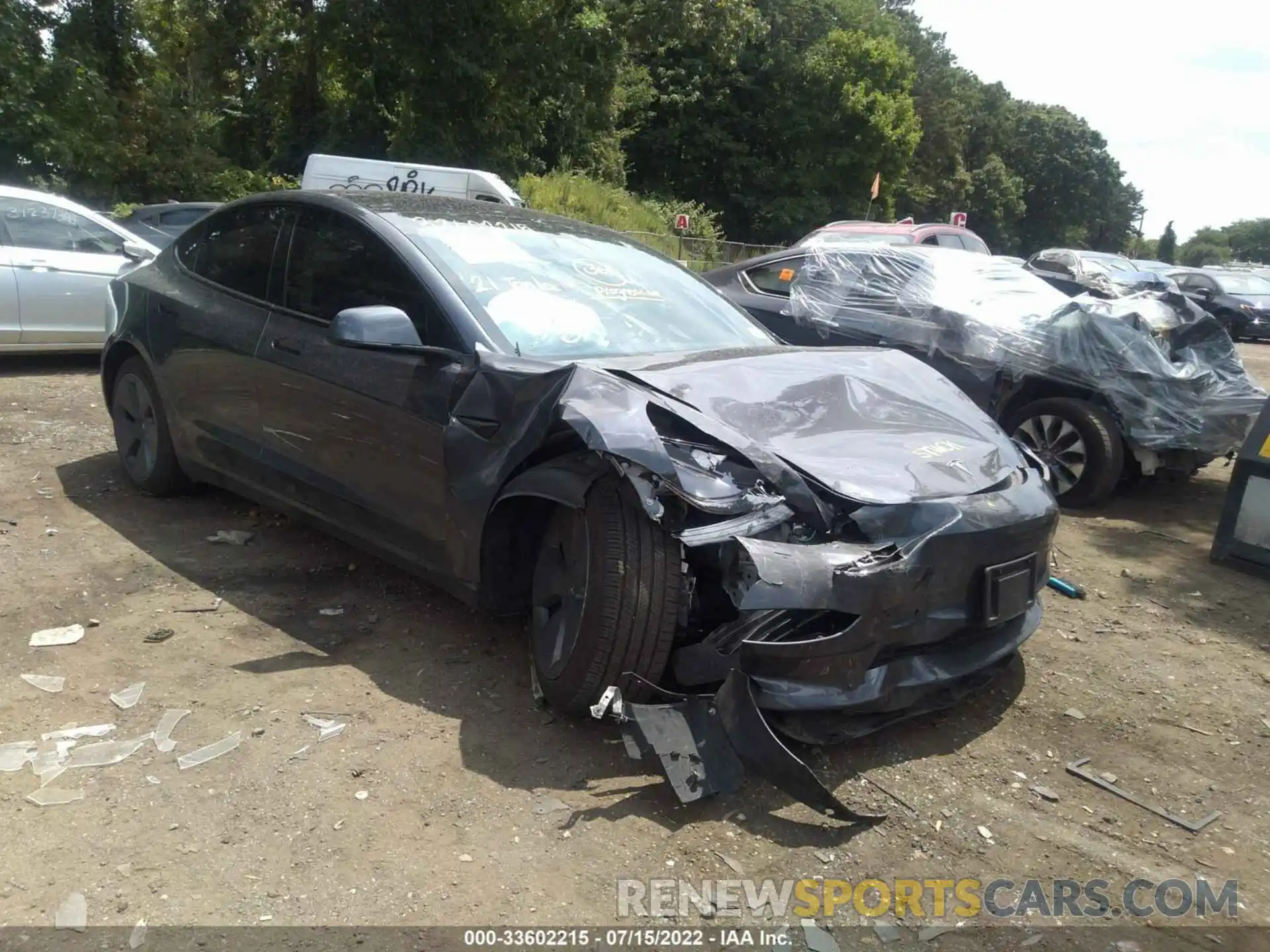 1 Photograph of a damaged car 5YJ3E1EA7MF857655 TESLA MODEL 3 2021