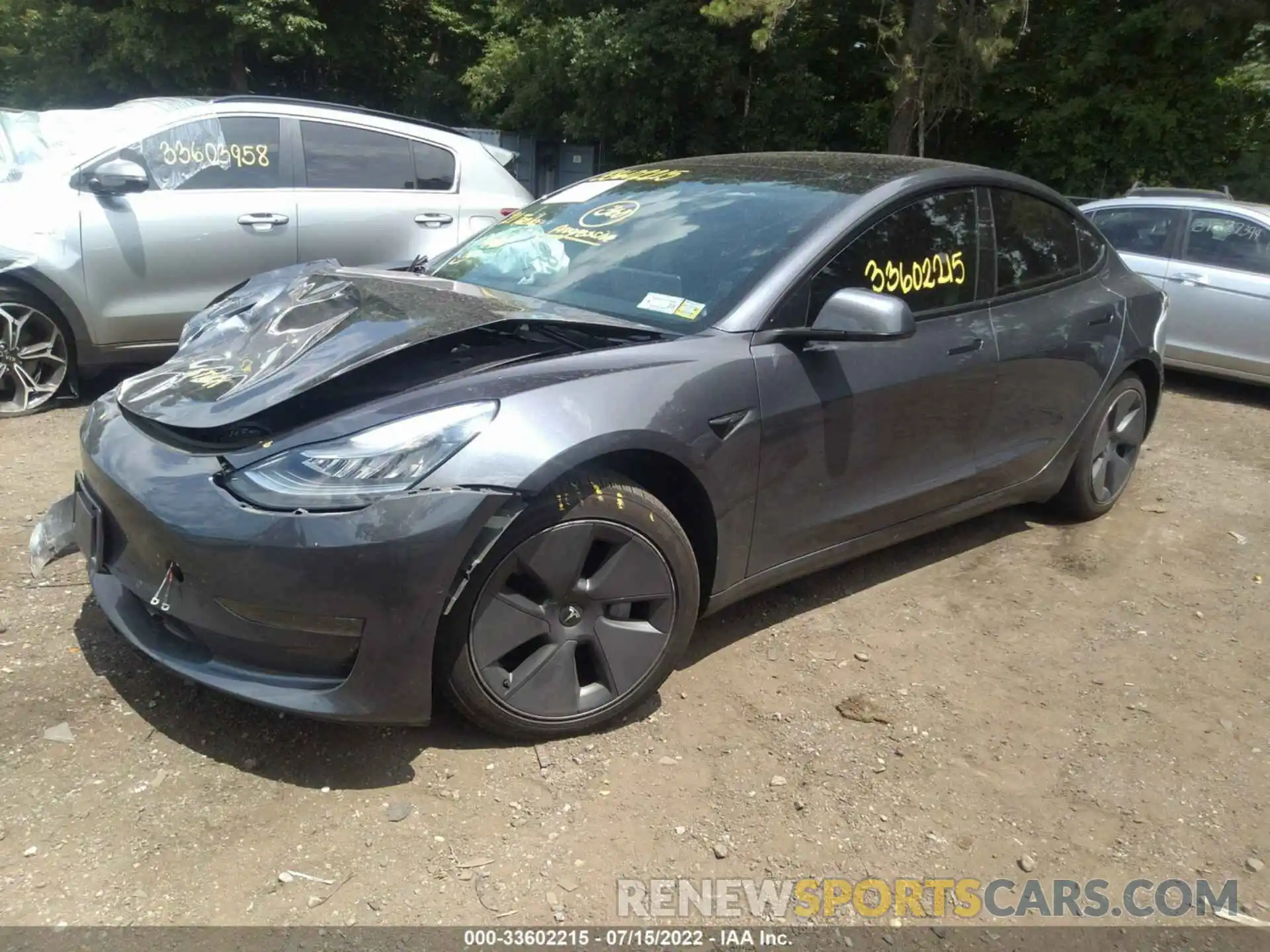 2 Photograph of a damaged car 5YJ3E1EA7MF857655 TESLA MODEL 3 2021