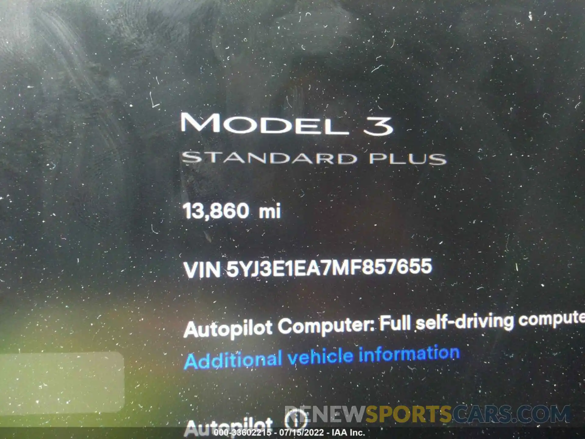 7 Photograph of a damaged car 5YJ3E1EA7MF857655 TESLA MODEL 3 2021