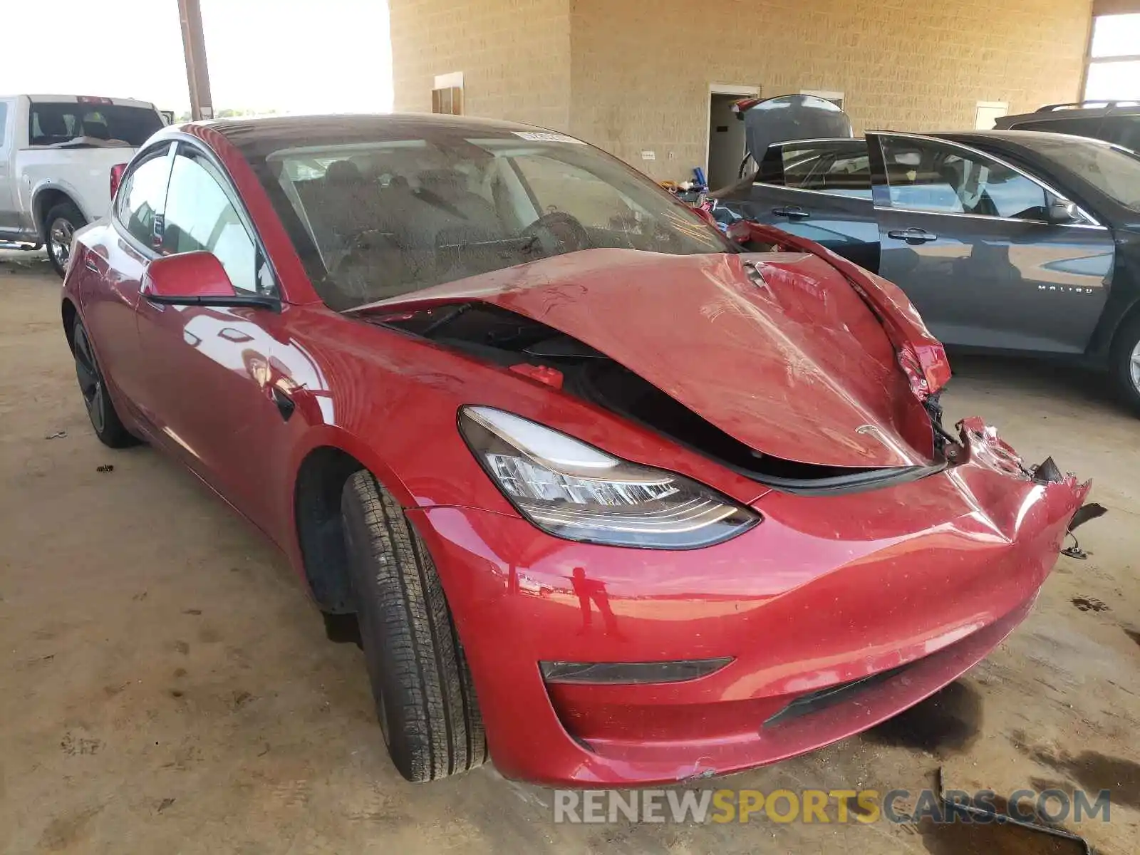 1 Photograph of a damaged car 5YJ3E1EA7MF857669 TESLA MODEL 3 2021